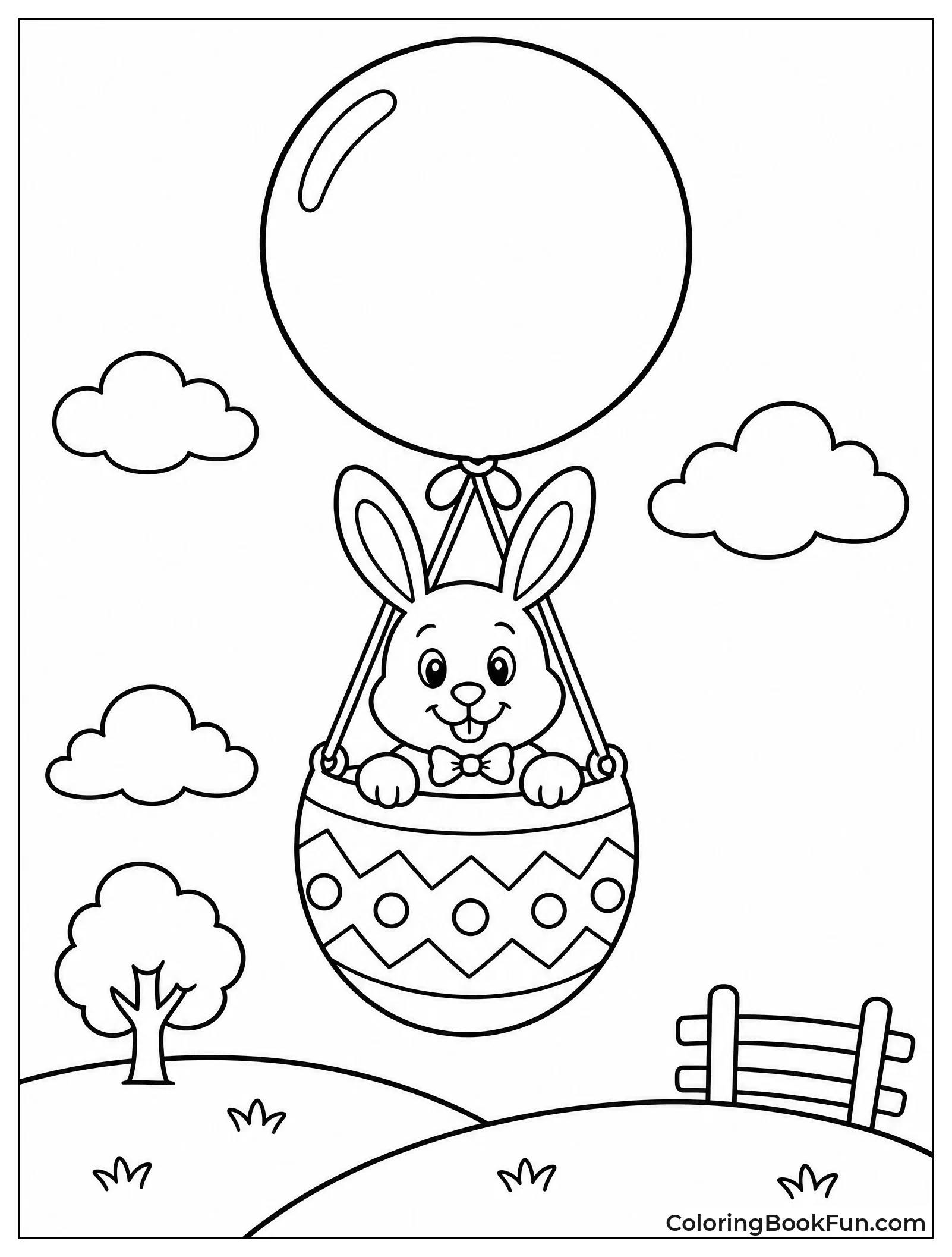 Bunny in Hot Air Balloon