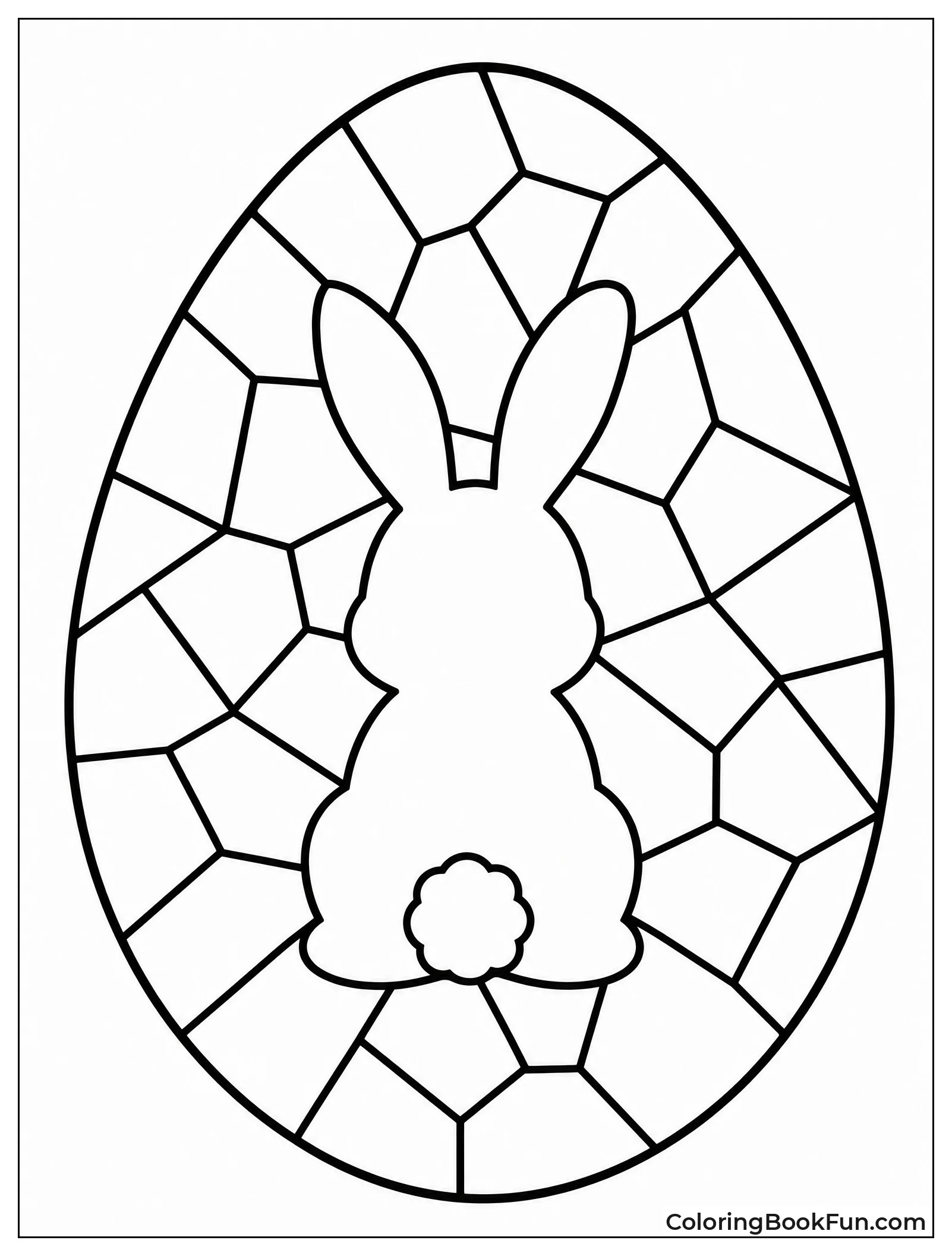 Geometric Egg with Bunny Inside