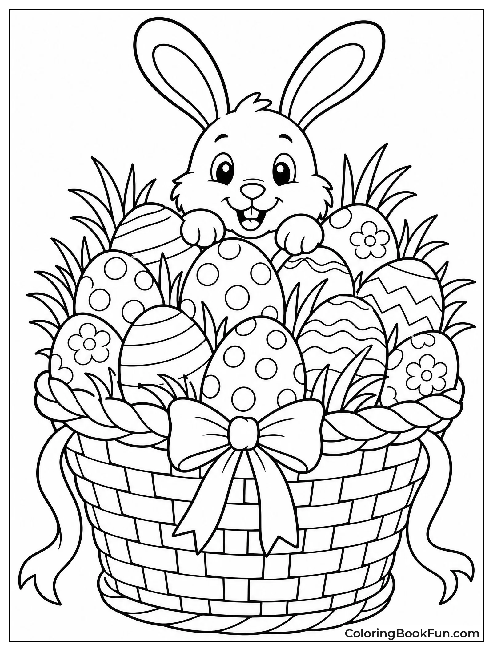 Giant Basket Overflowing with Eggs