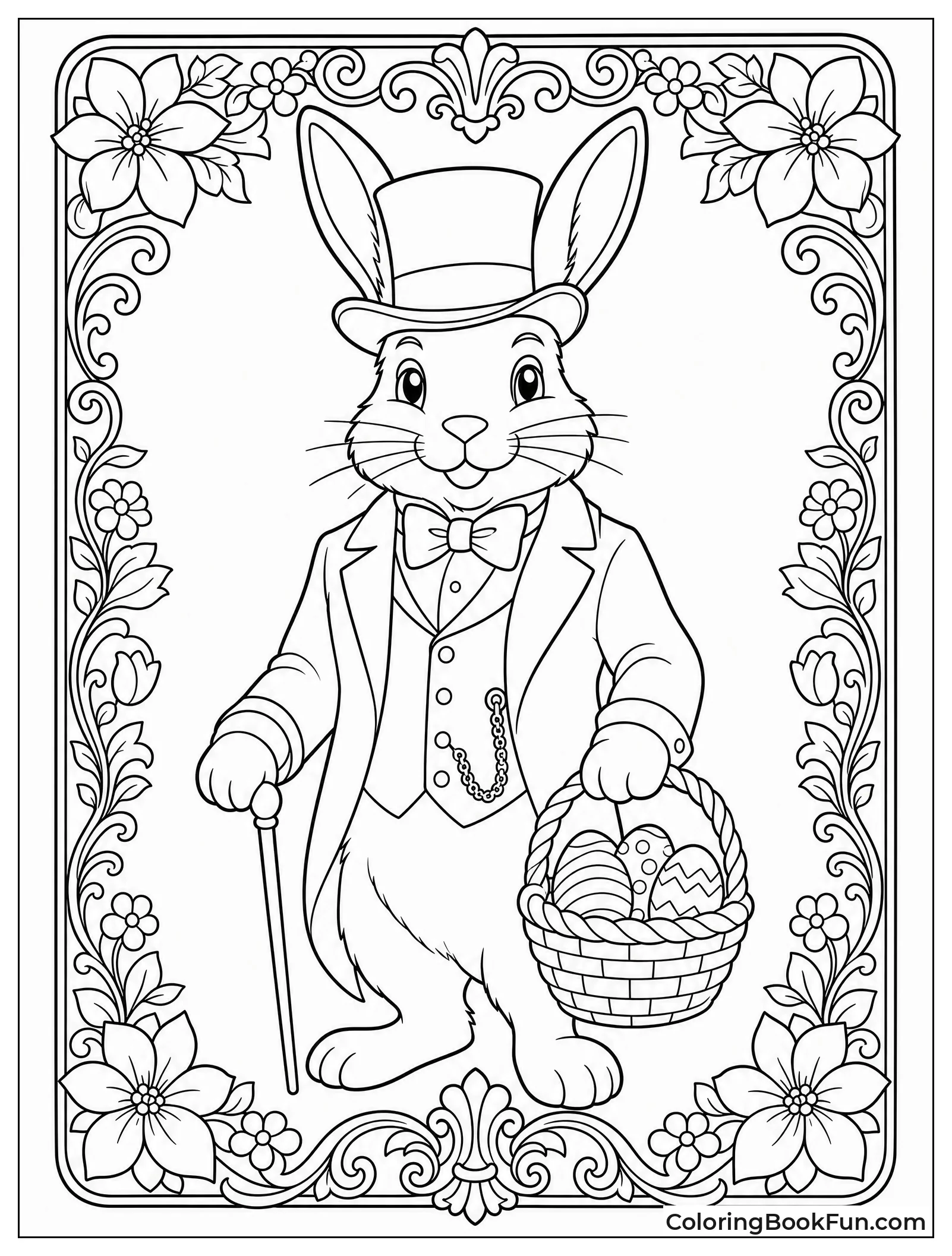 Vintage Bunny in Top Hat