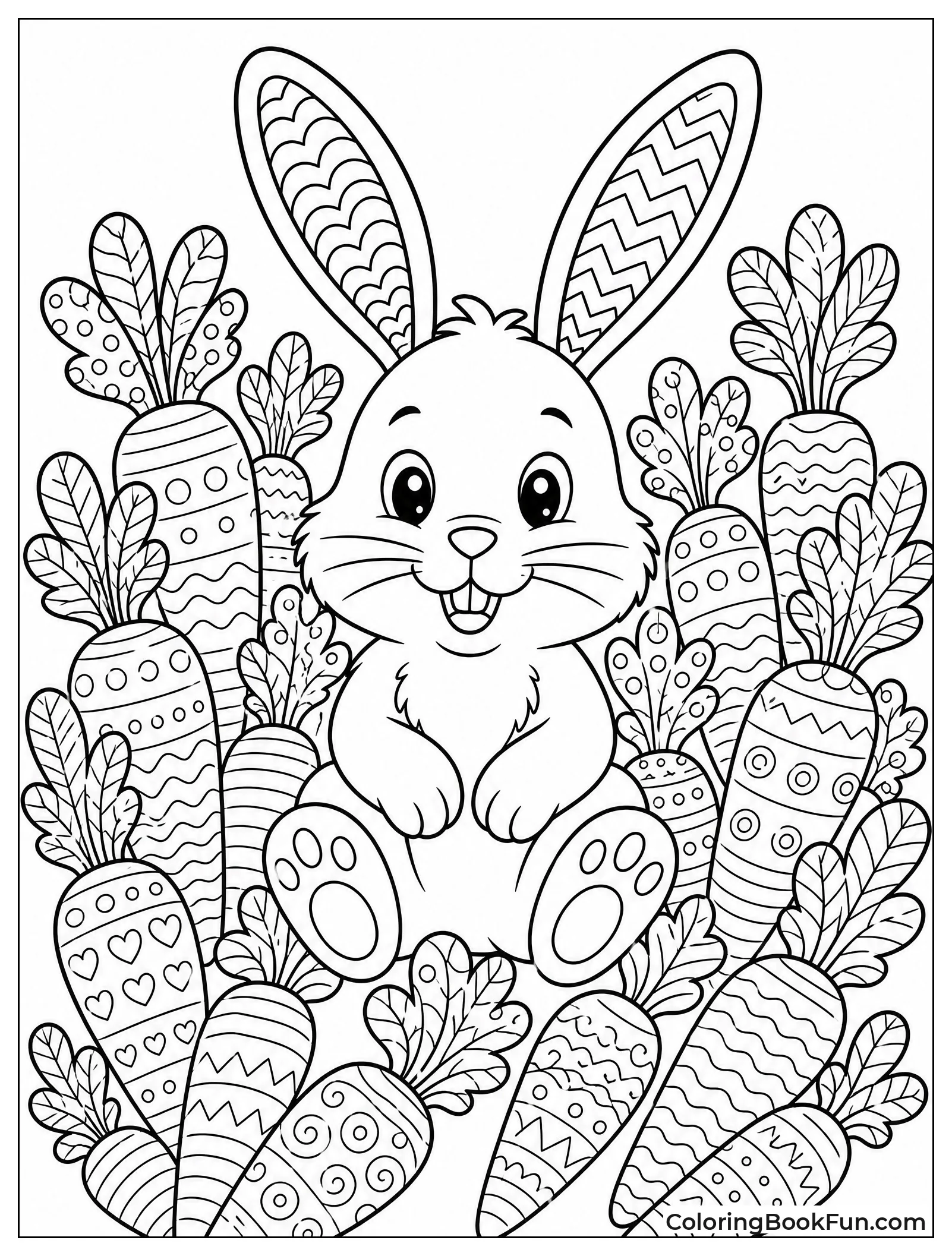 Field of Carrots with Patterns