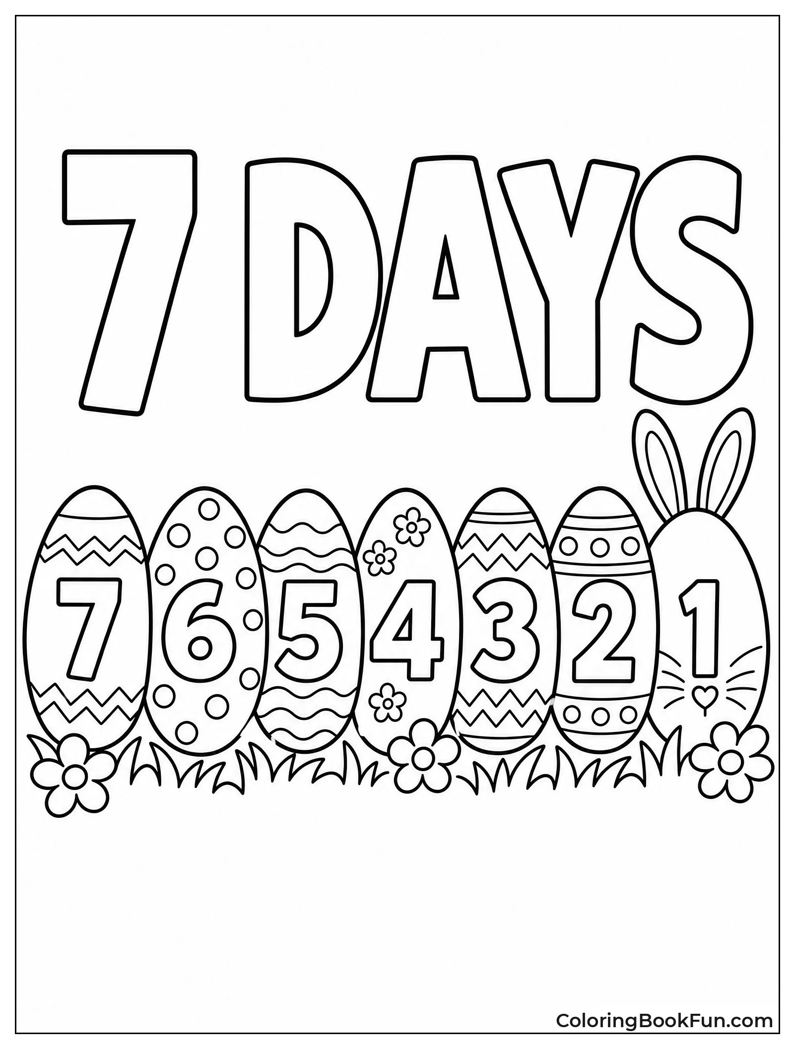 Numbered Eggs Count Down Days