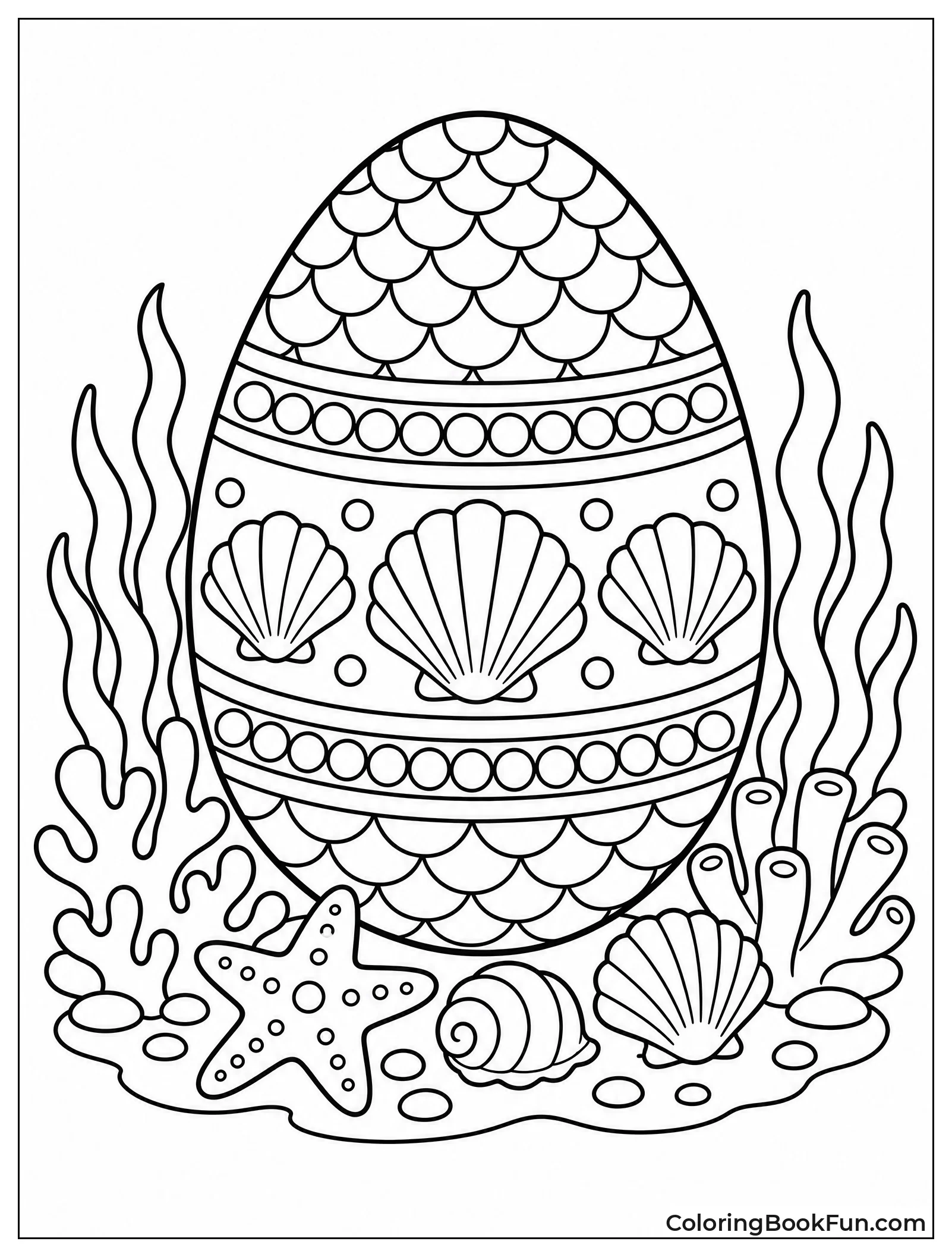 Mermaid Egg Rests on Coral