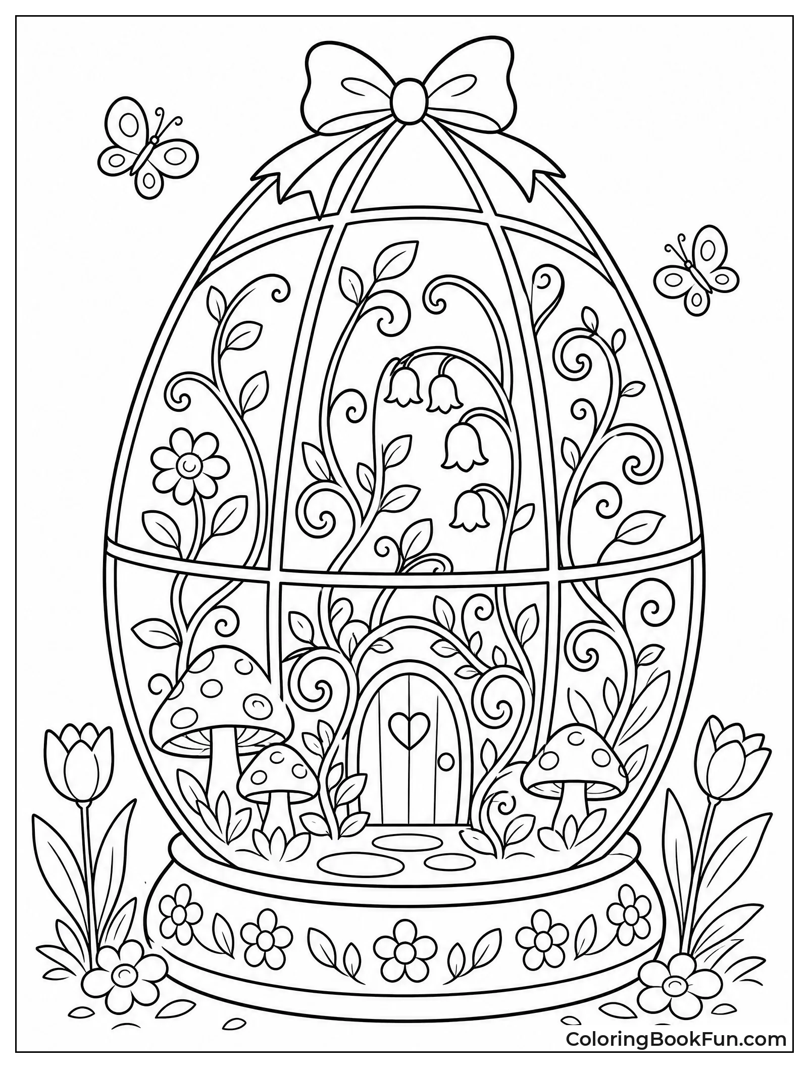Glass Egg Holds Tiny Plants