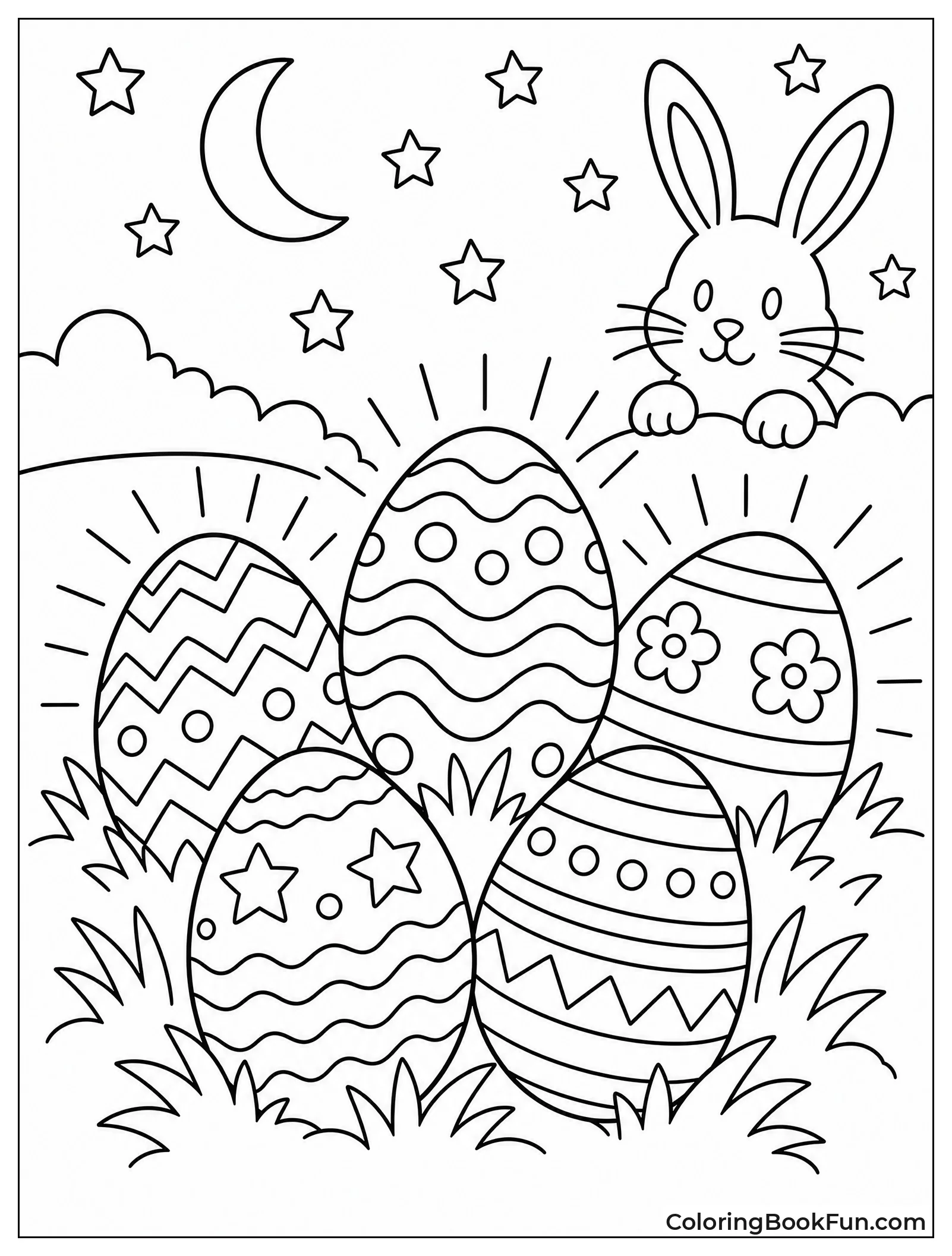 Glowing Eggs under Stars