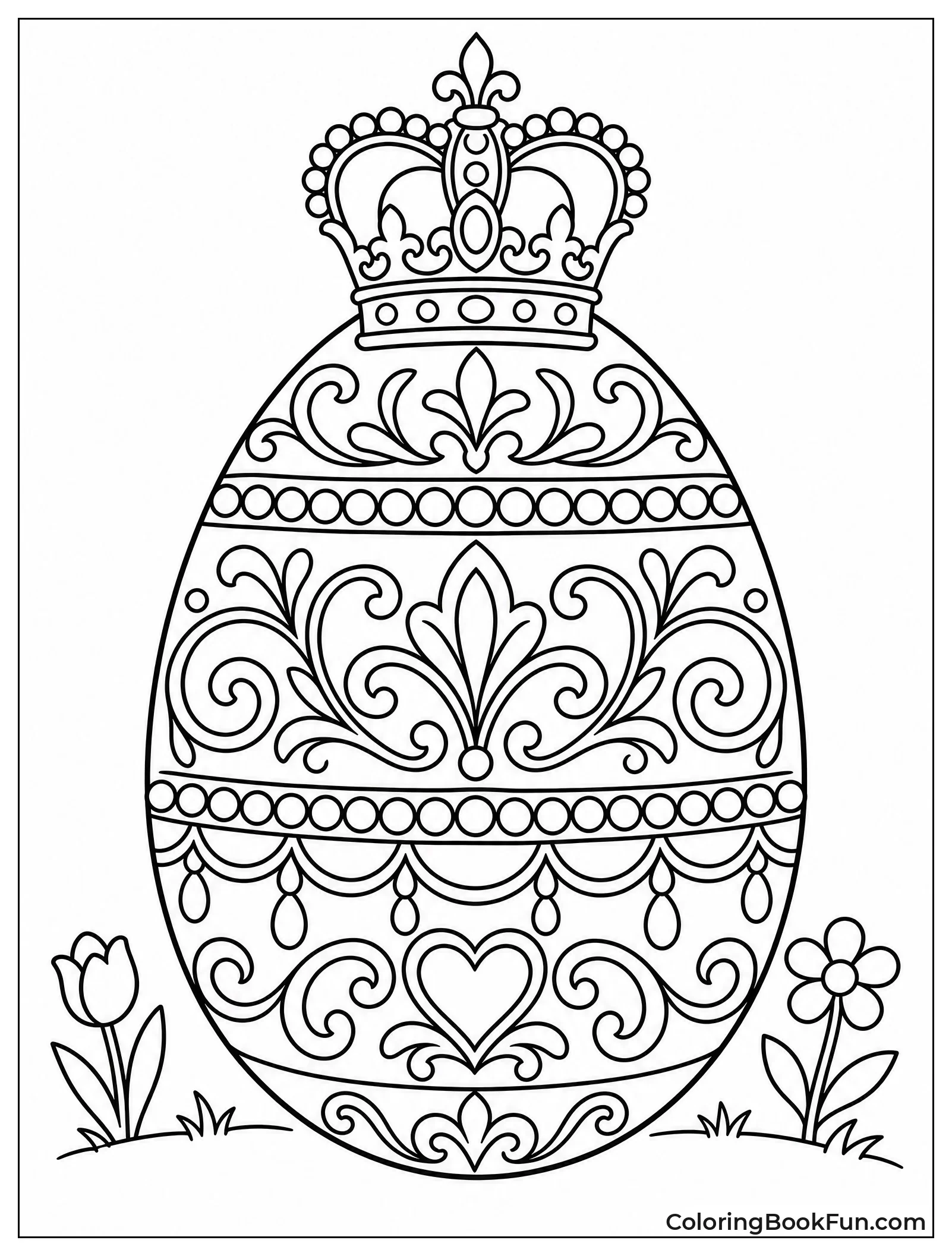 Fancy Egg with Gold Trim