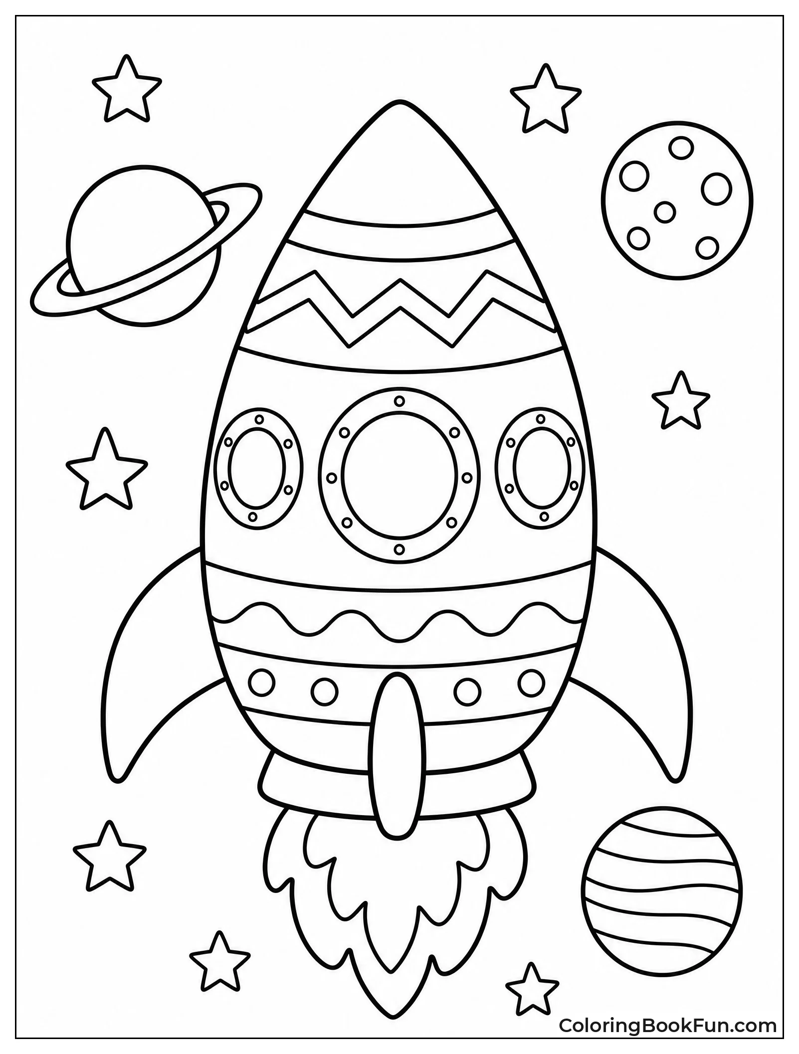 Rocket Egg Flies in Space