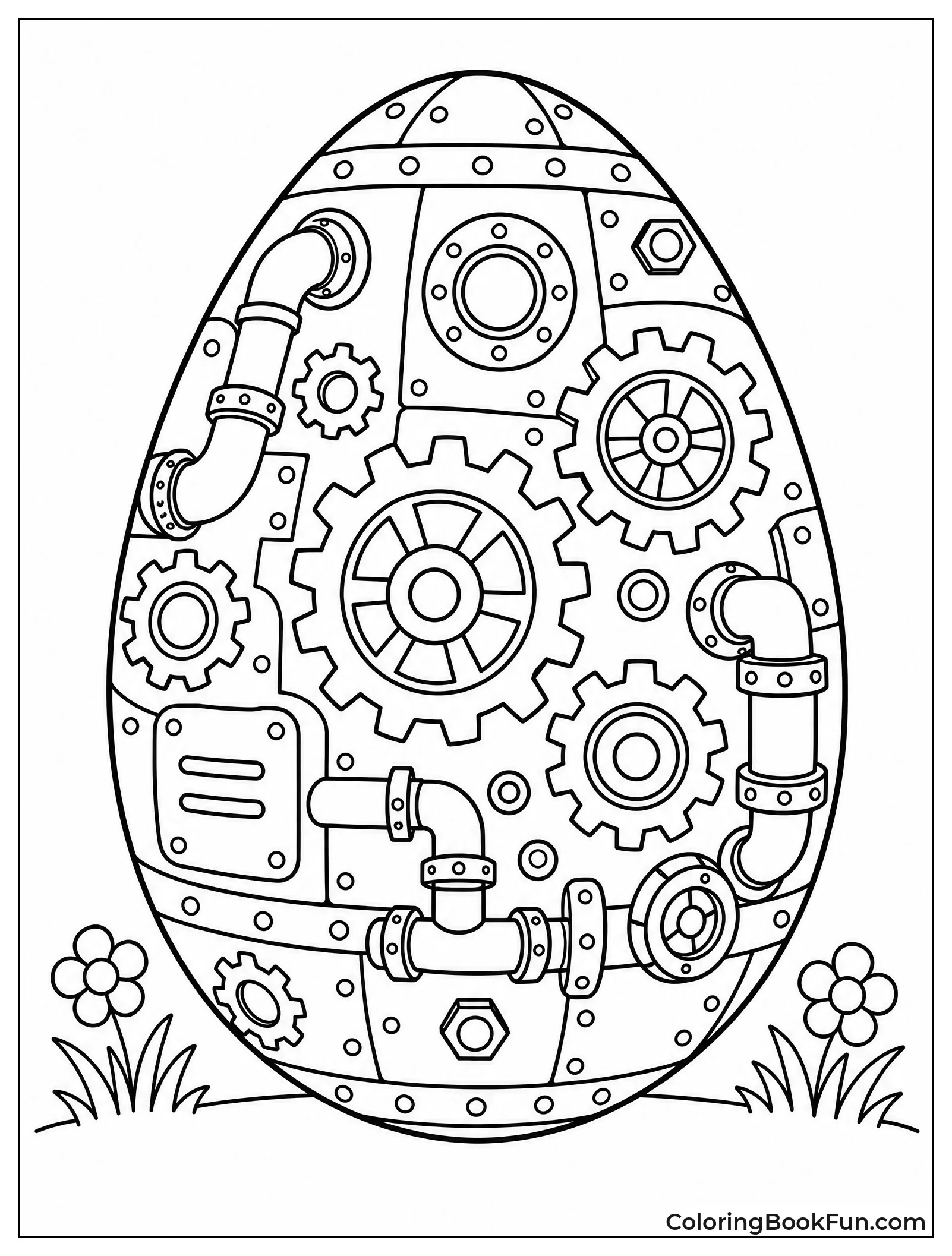 Egg Covered in Gears
