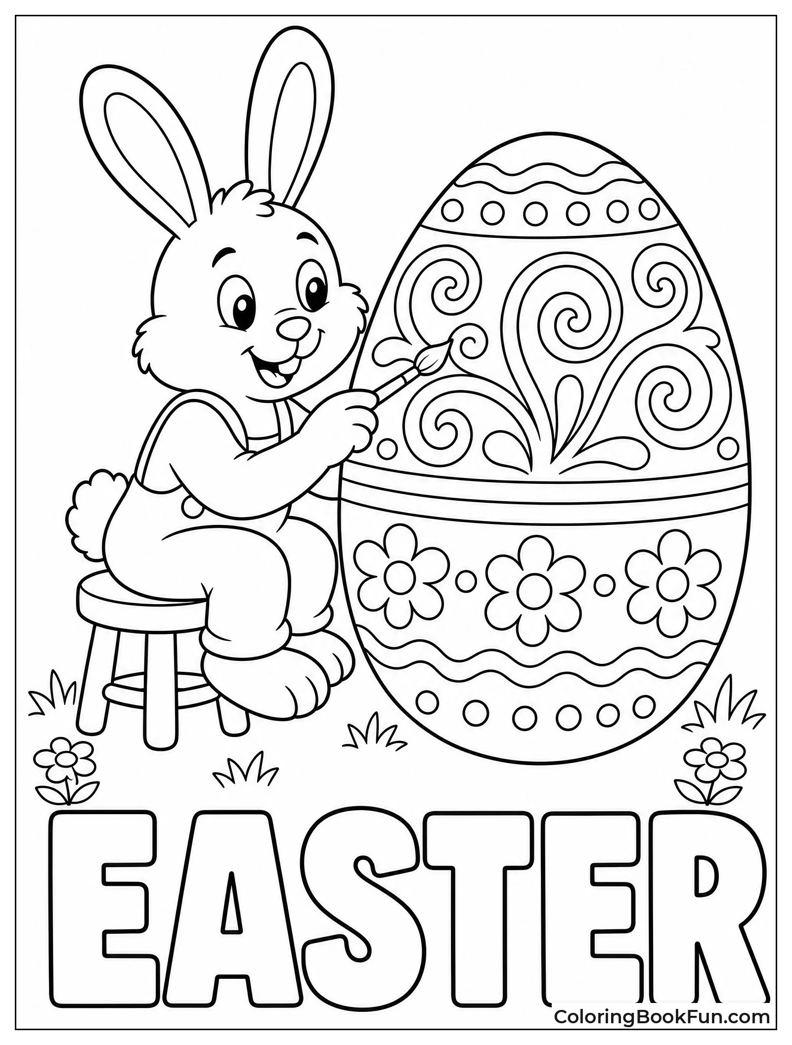 Bunny Paints Giant Egg