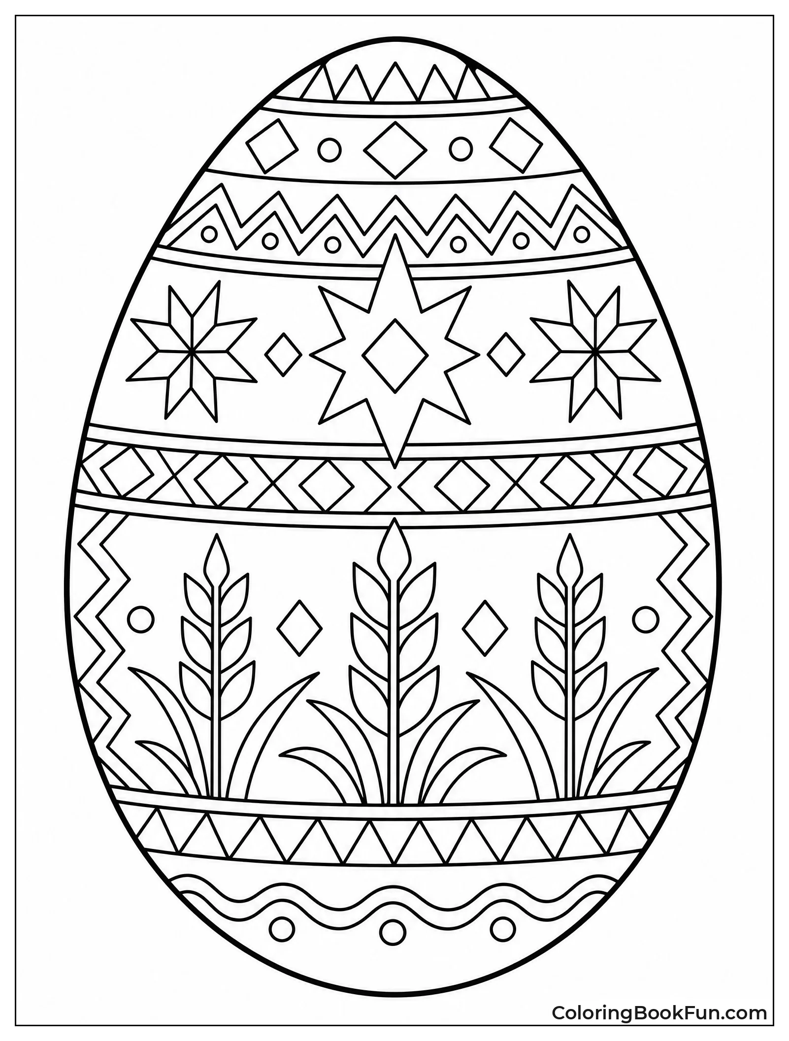 Egg Shows Folk Patterns