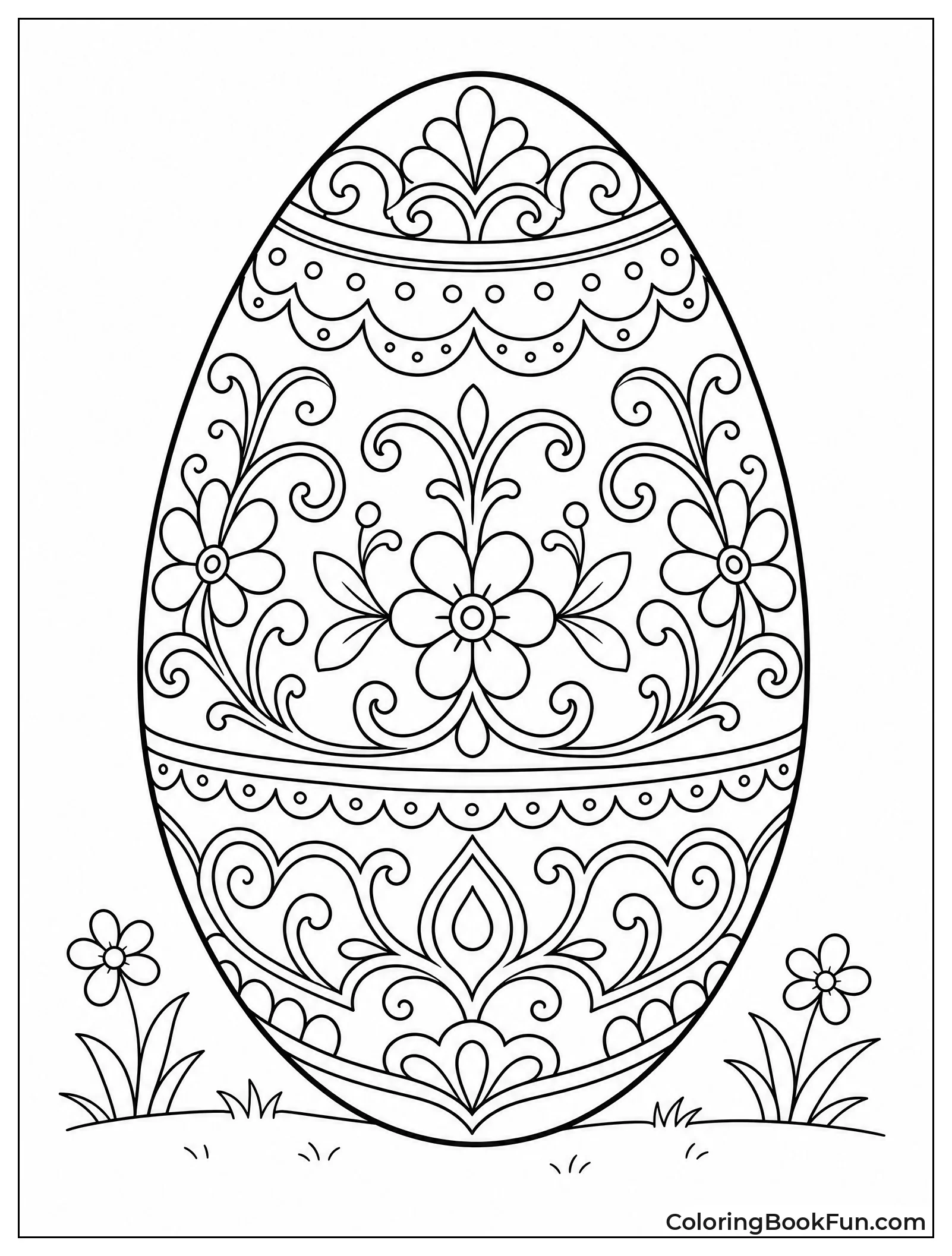 Antique Egg with Lace