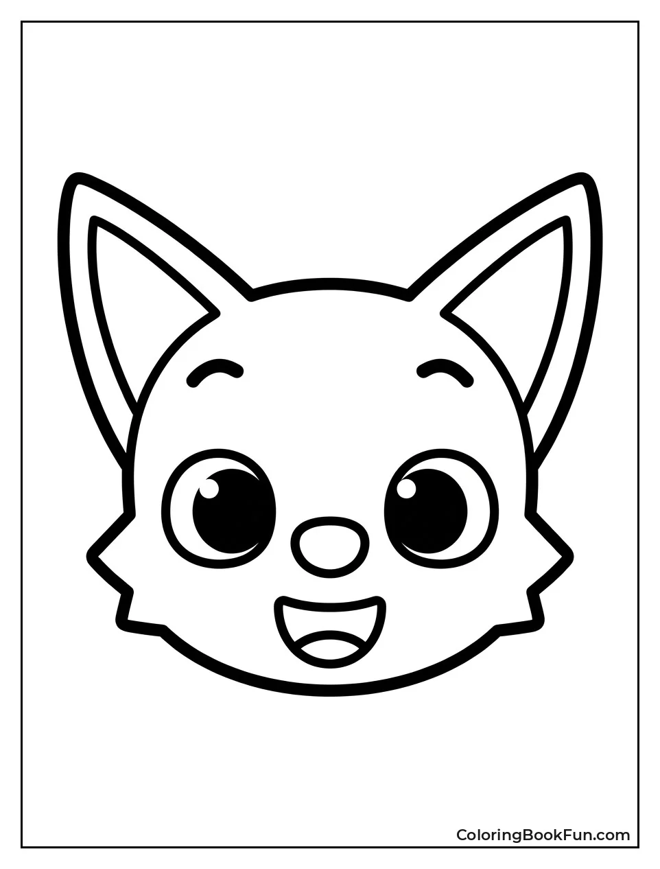 Simple Pinkfong Face Outline