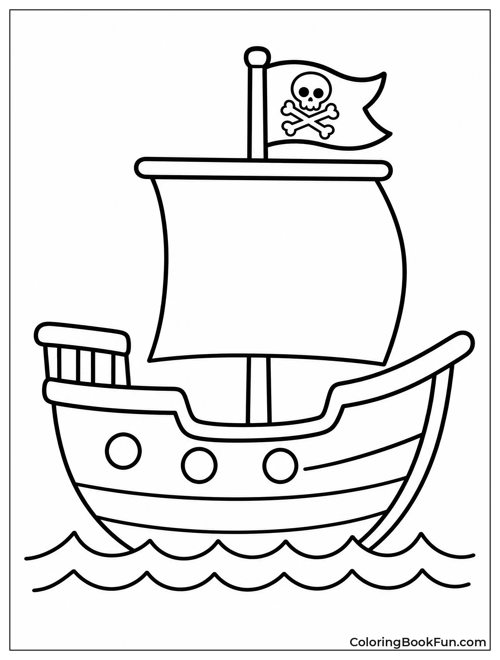 Simple Pirate Ship for Kids