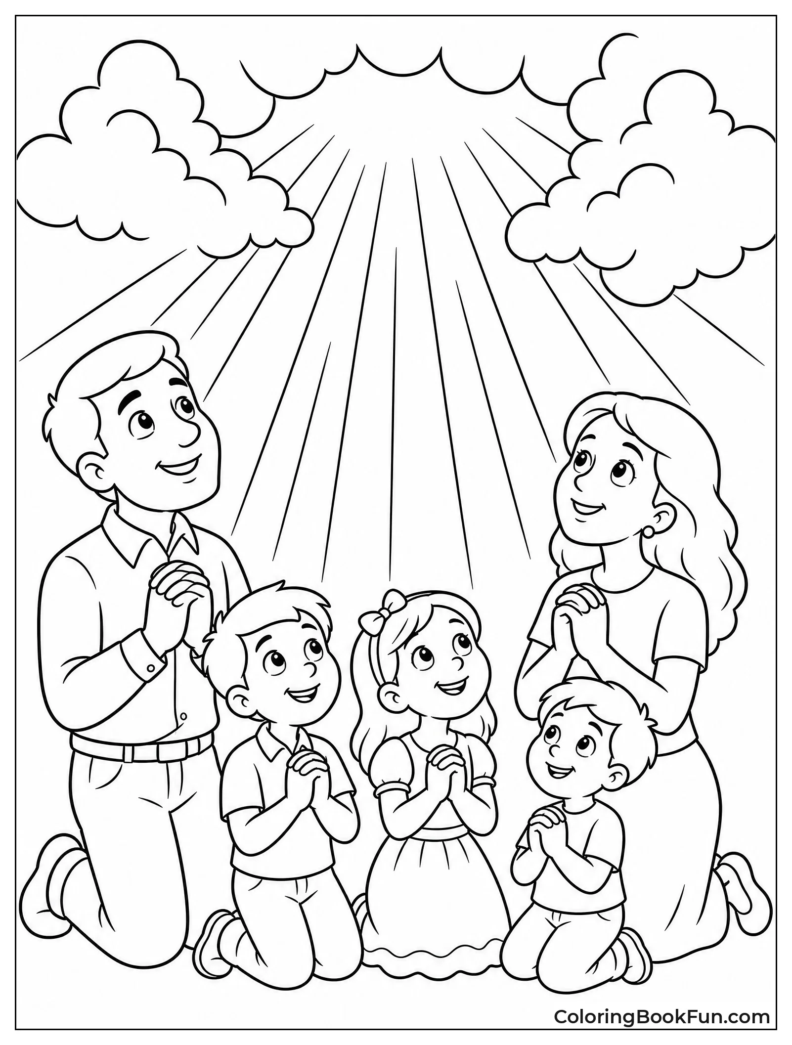 Family Worshiping God Together