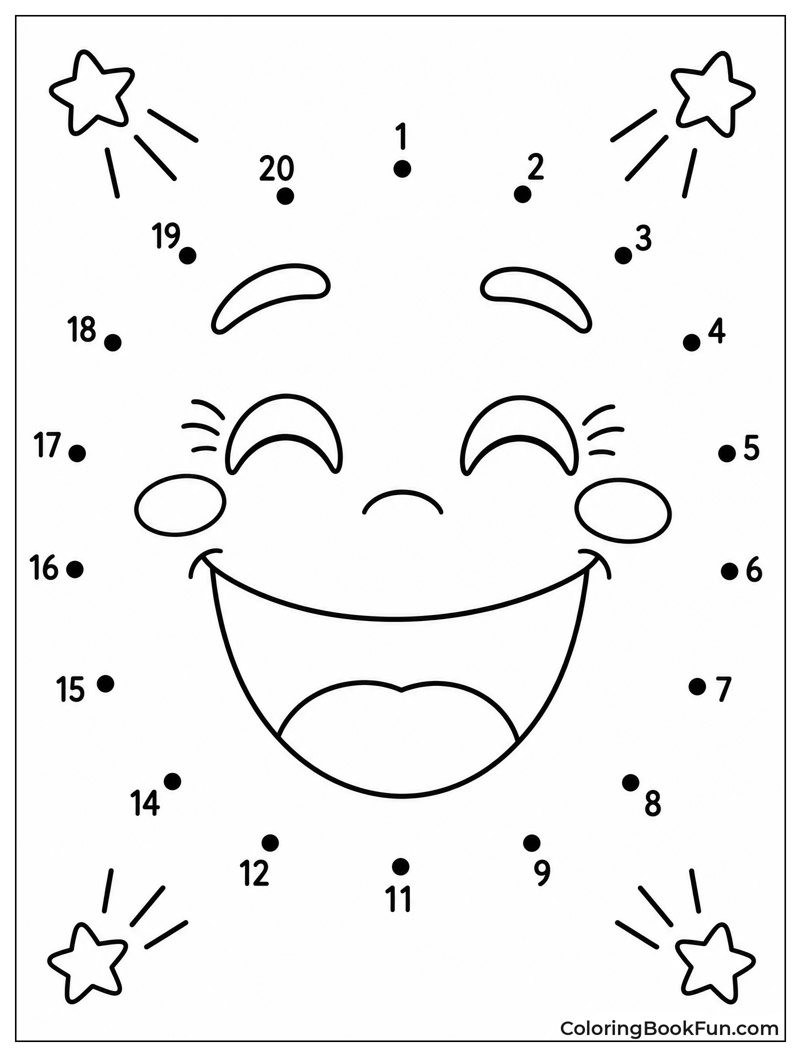 Connect Dots for Happy Face