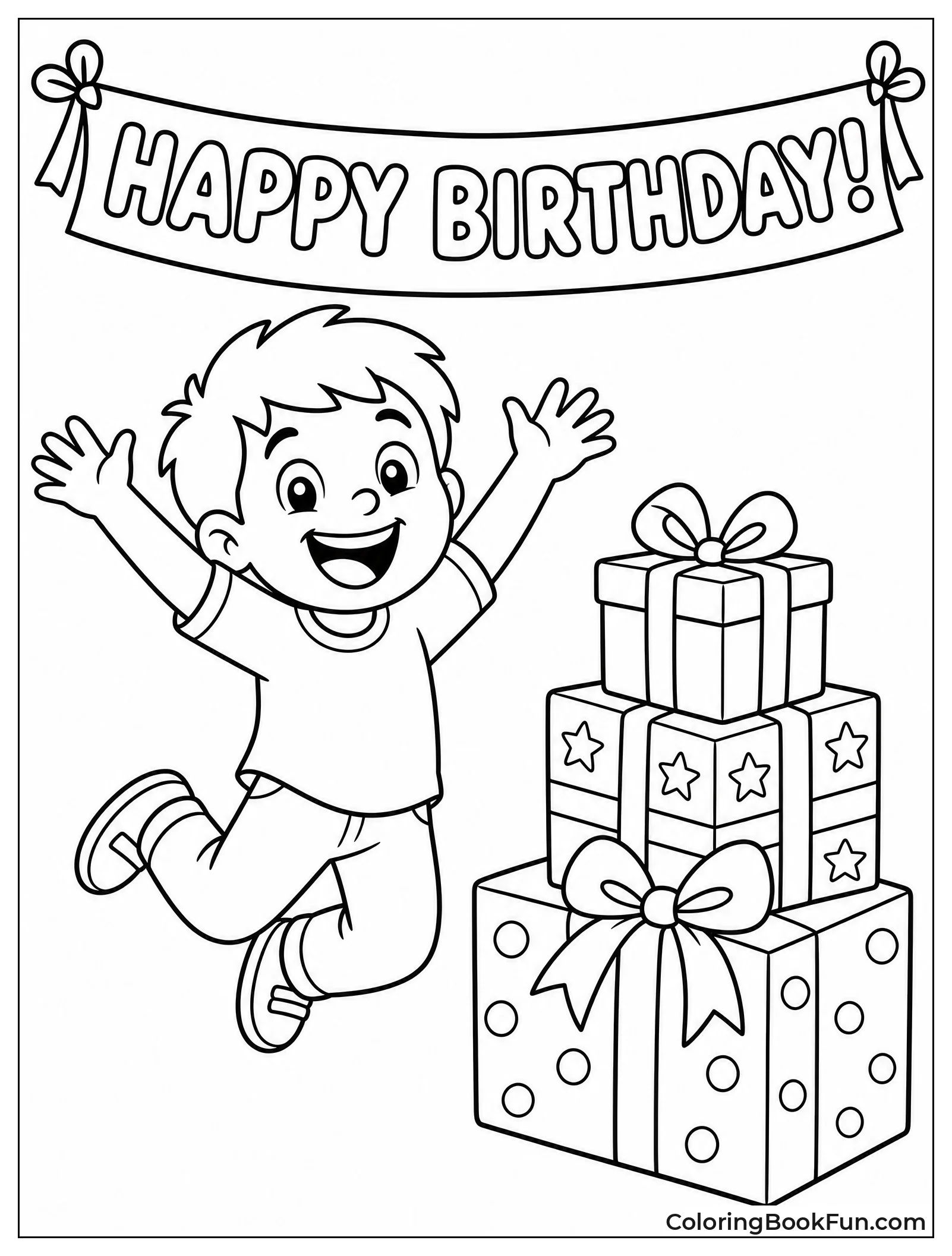 Excited Child at Birthday Party