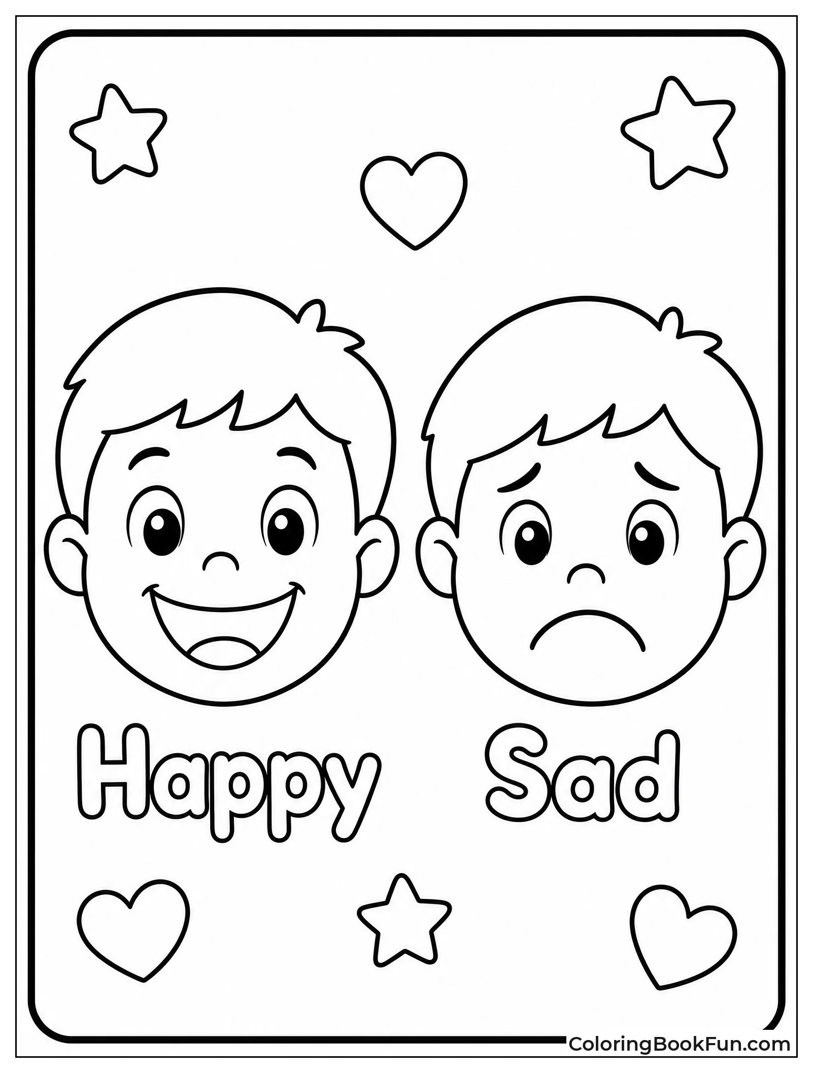 Happy and Sad Face Cards