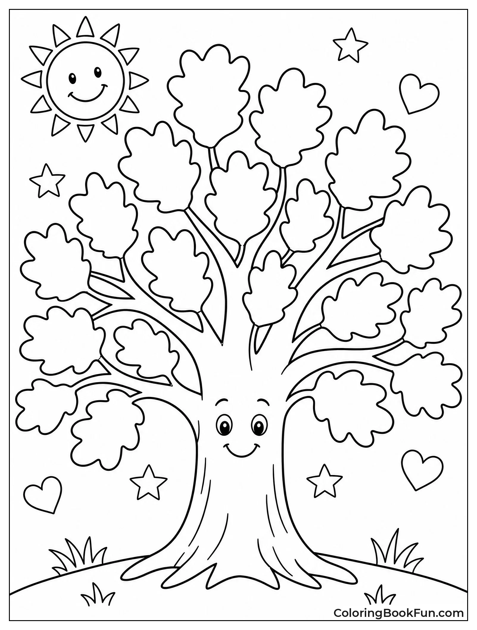 Grateful Tree with Thankful Leaves
