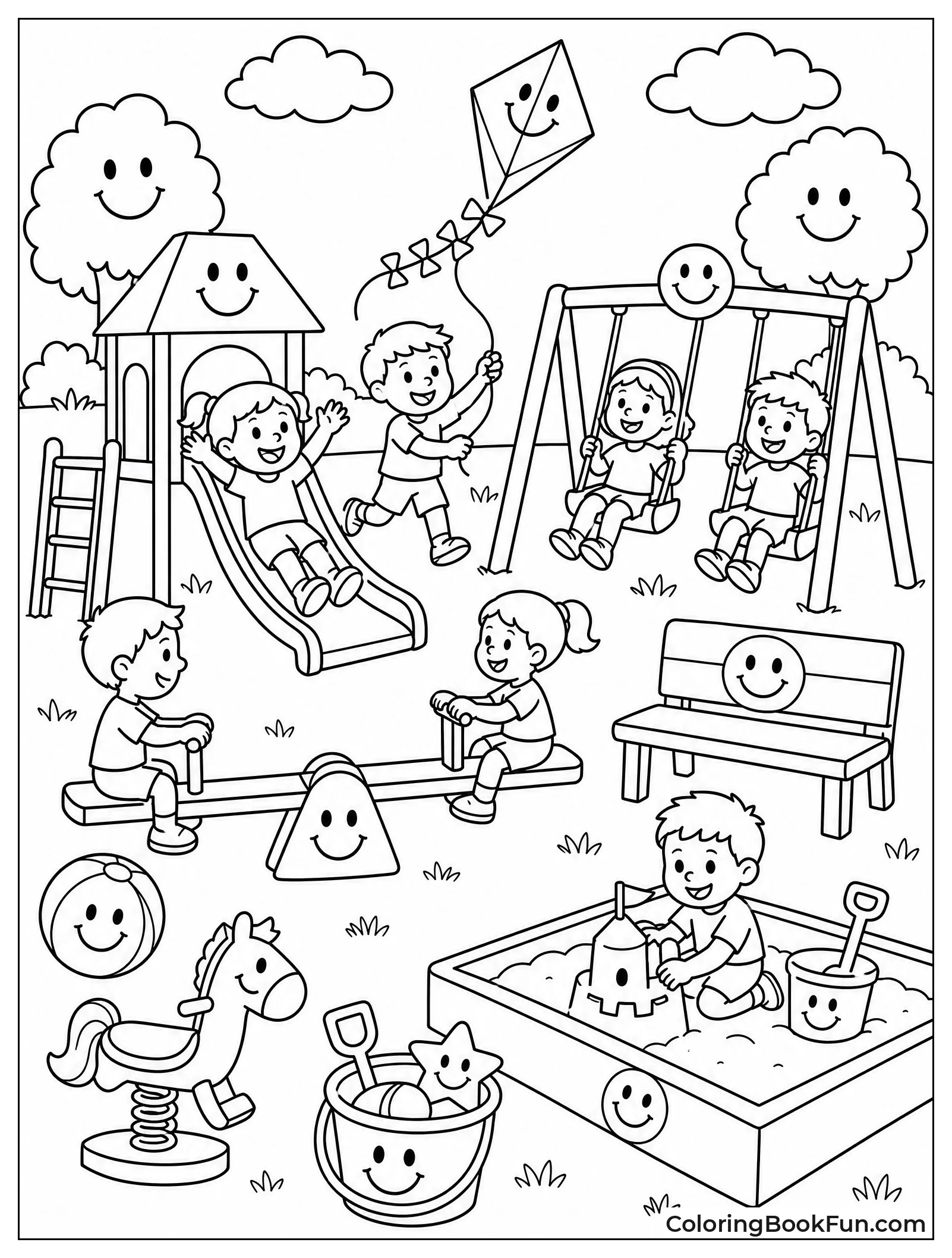 Finding Smiley Faces at Playground