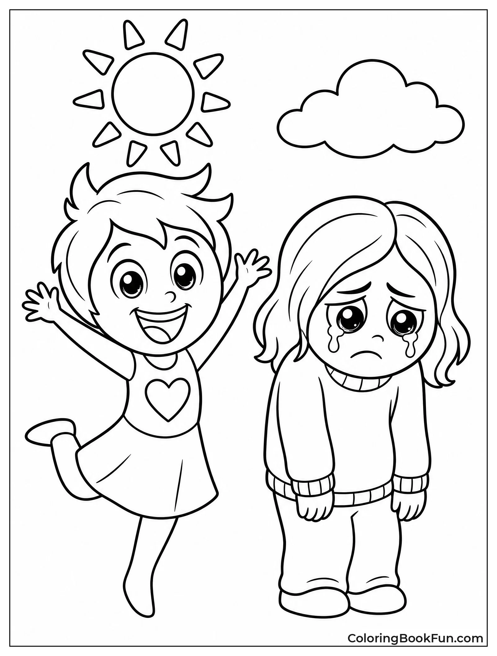 Joy and Sadness Standing Together