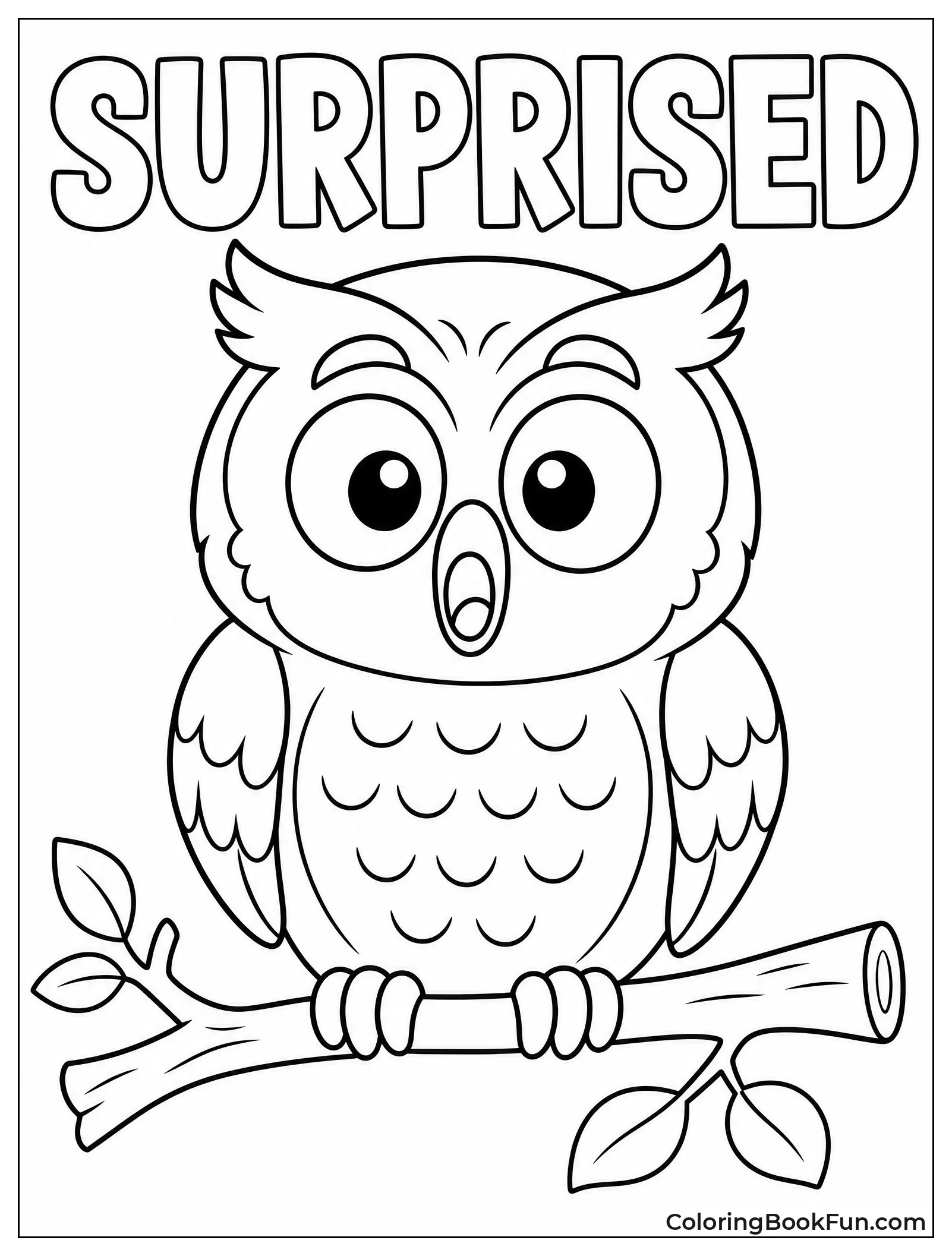 Surprised Owl with Big Eyes