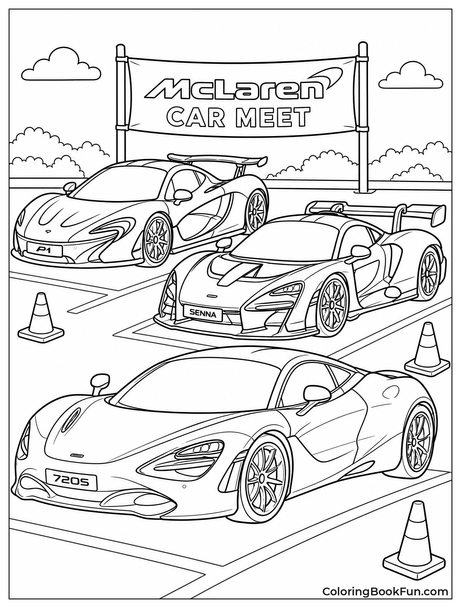 Group of McLaren Cars Parked