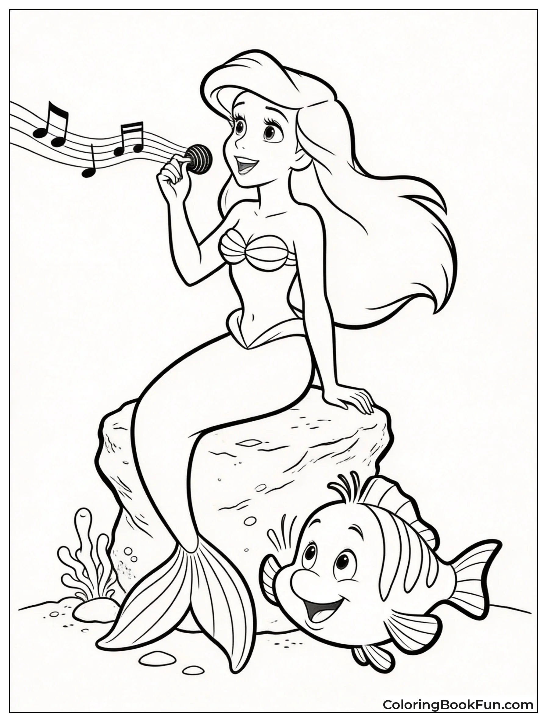 Flounder Listening to Ariel Sing