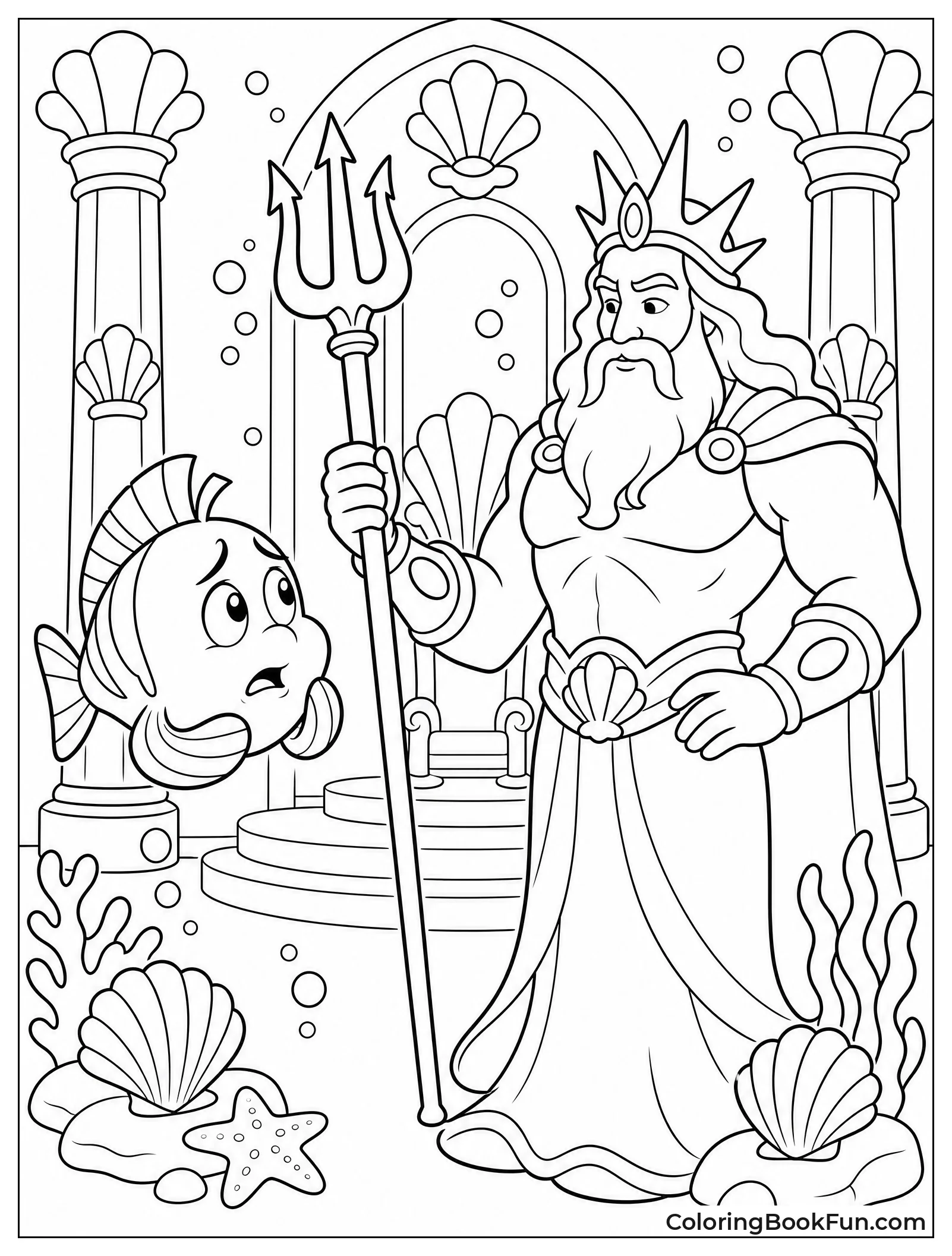 Flounder Meeting King Triton