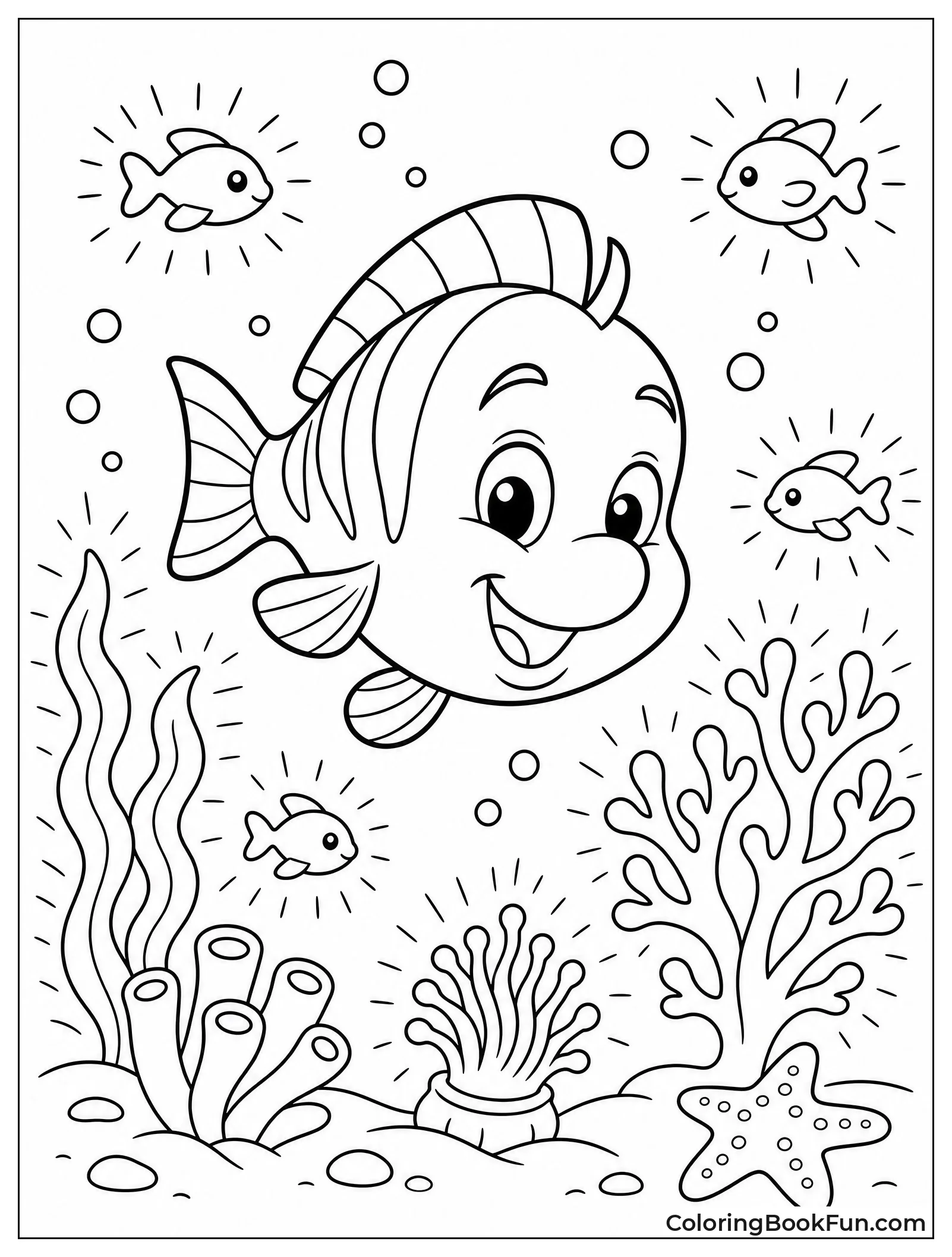 Flounder in Deep Sea