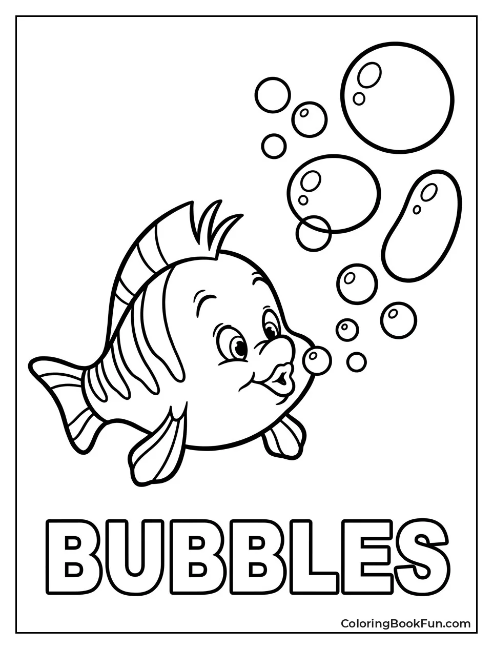 Flounder Blowing Many Bubbles