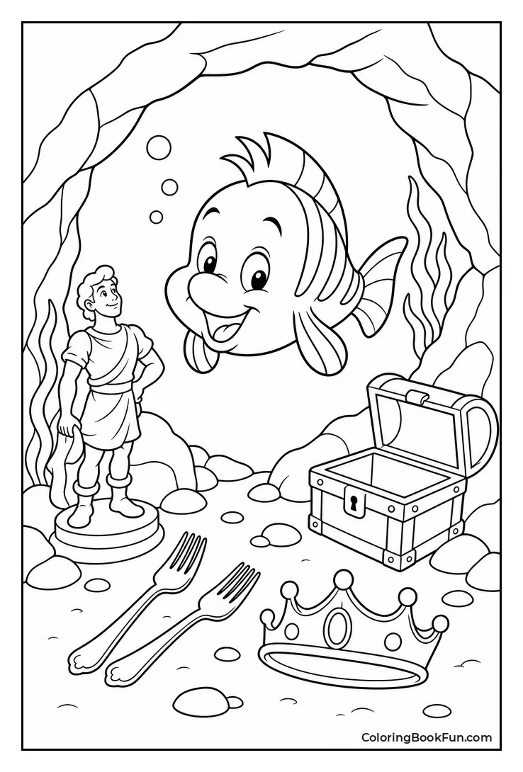 Flounder in Ariel Grotto