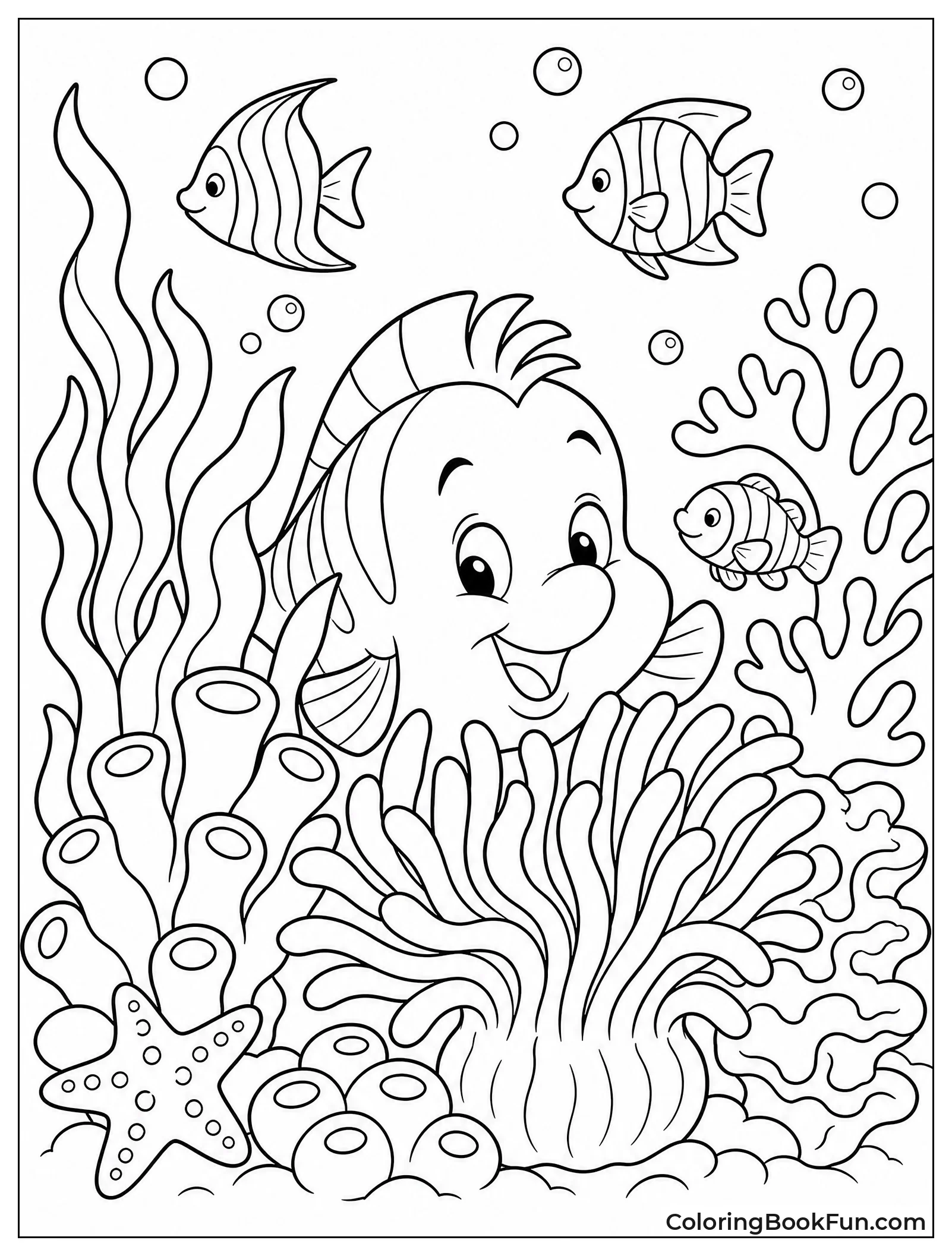 Flounder in Coral Reef