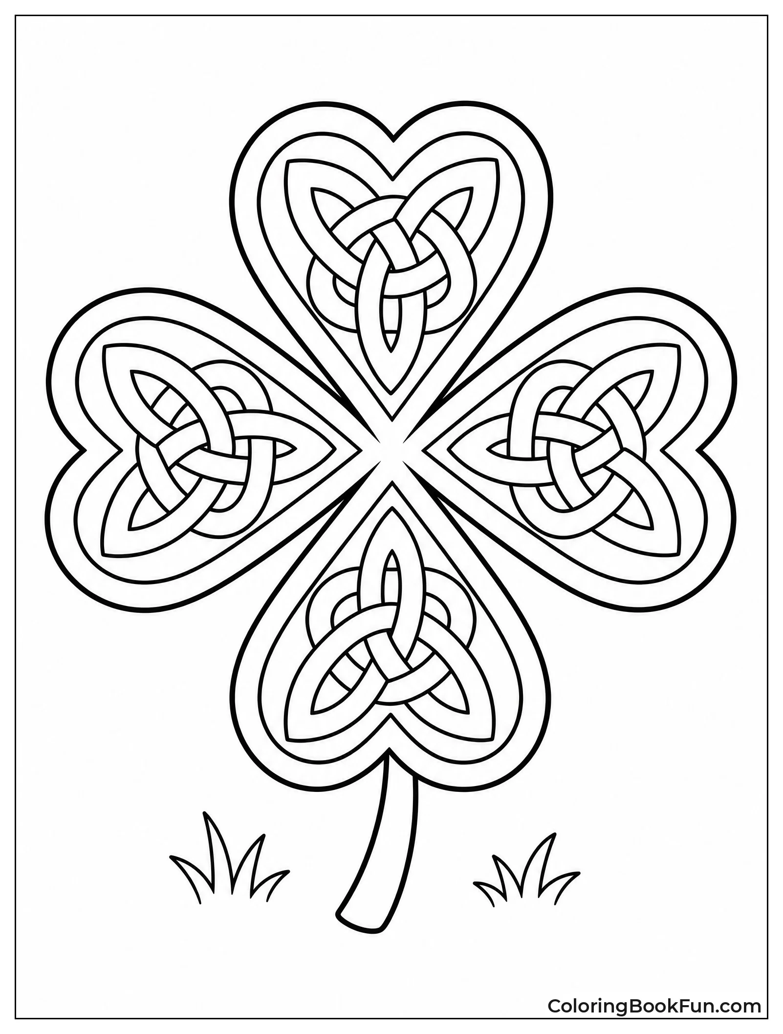 Clover with Celtic Knot Patterns
