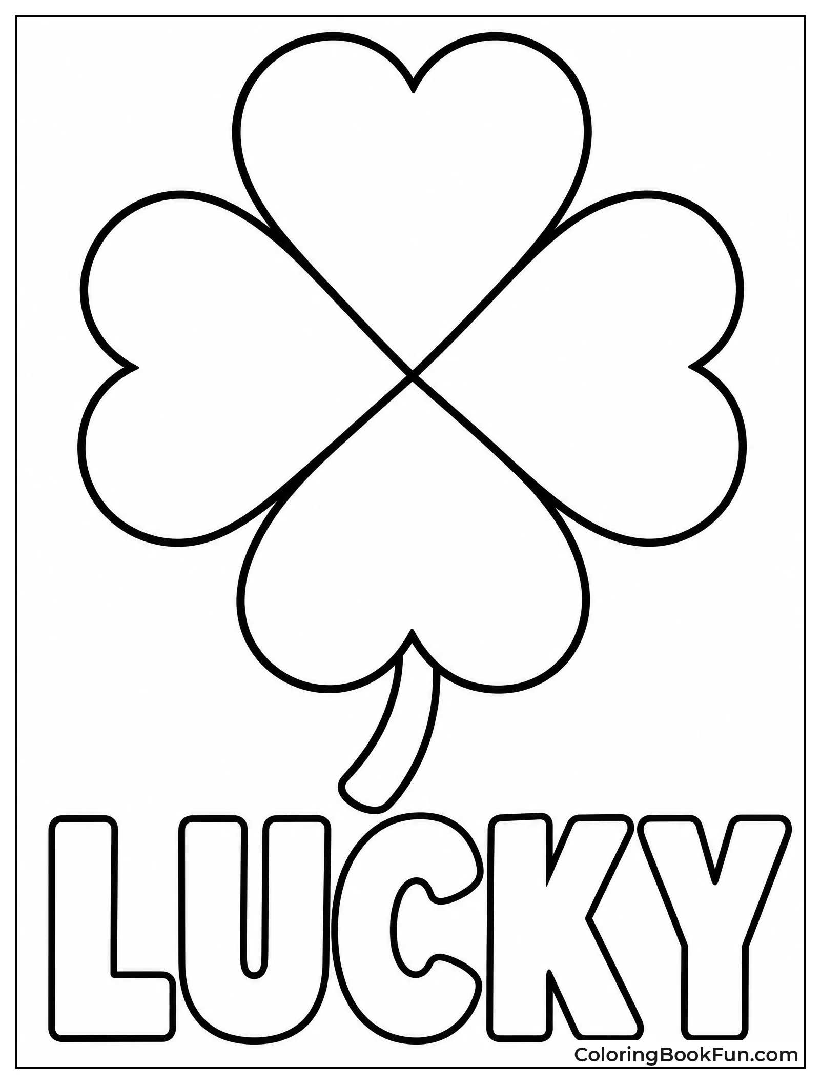 Bold Simple Clover for Young Kids