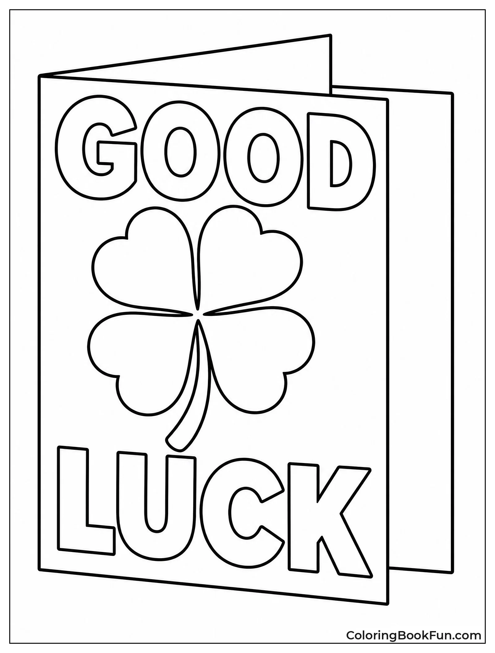 Folded Card with a Big Clover