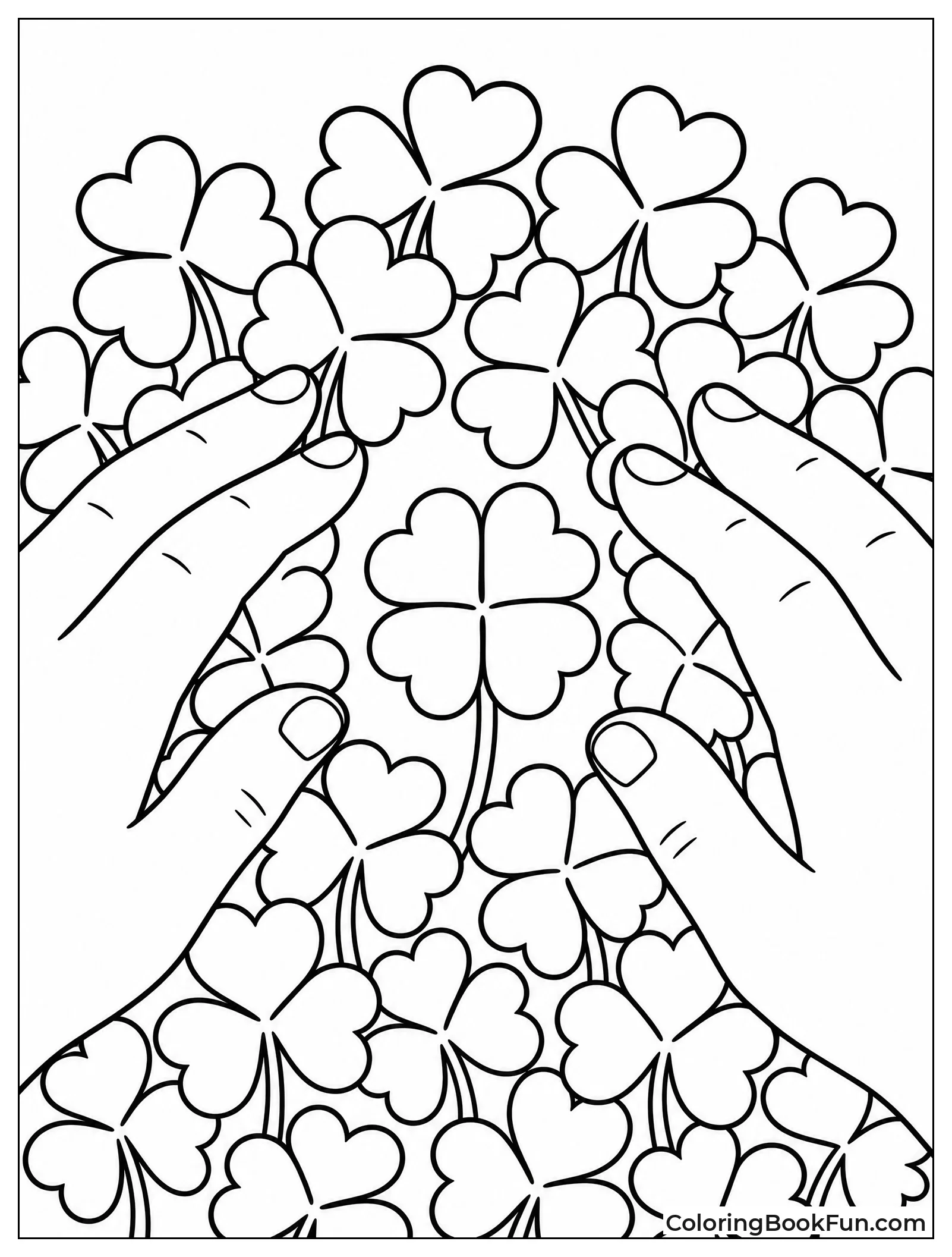 Hands Finding the Hidden Lucky Clover