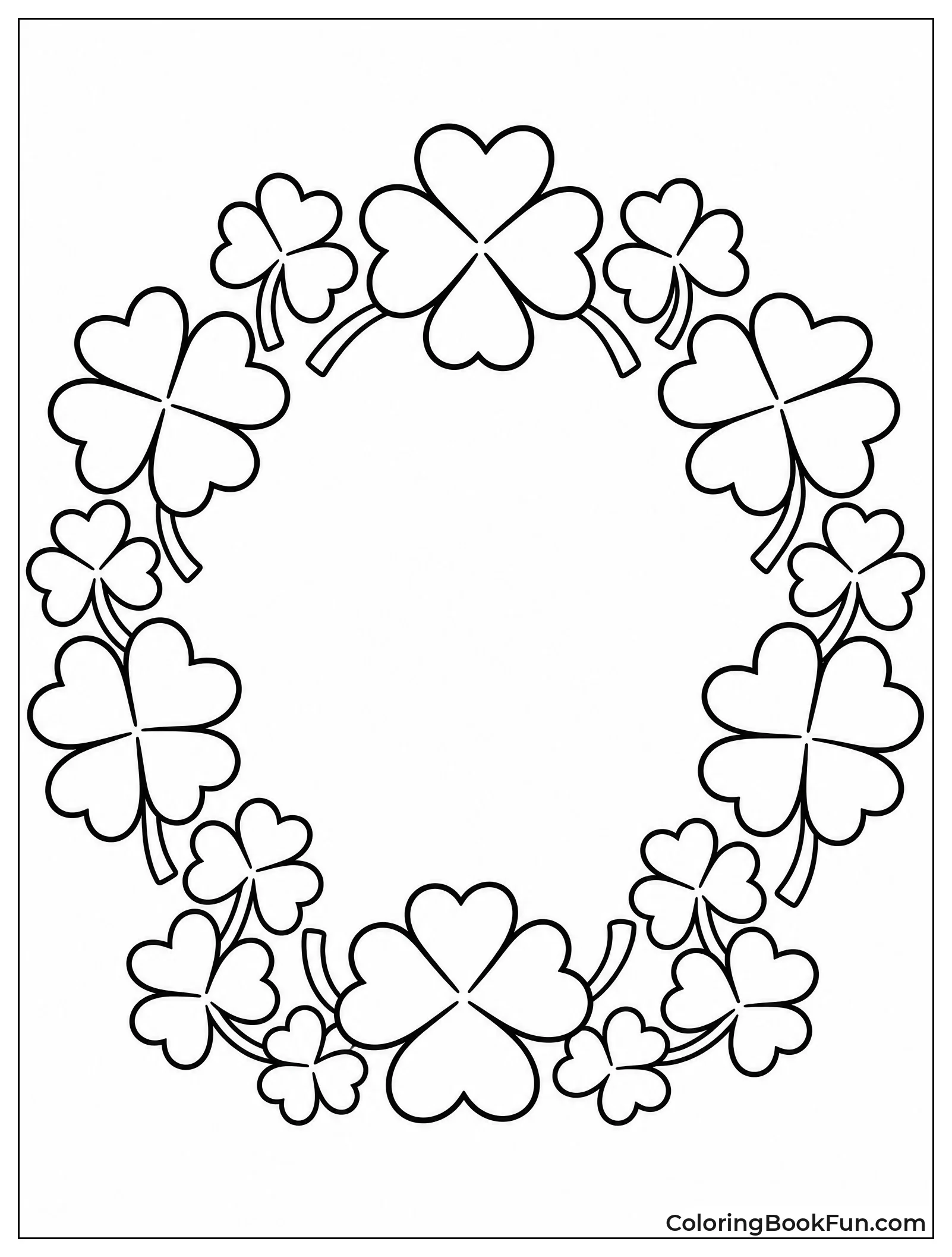 Wreath Made of Four Leaf Clovers