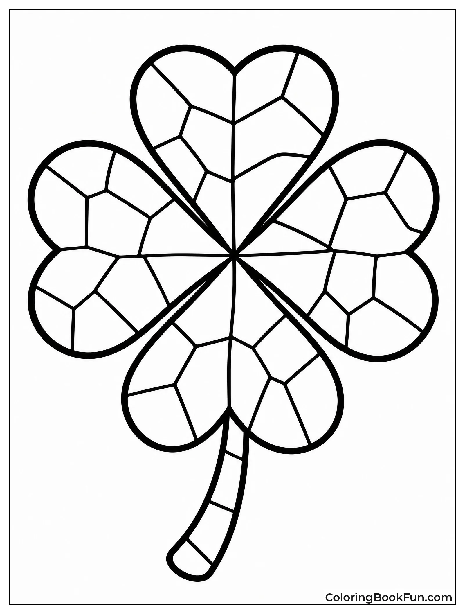 Four Leaf Clover in Stained Glass