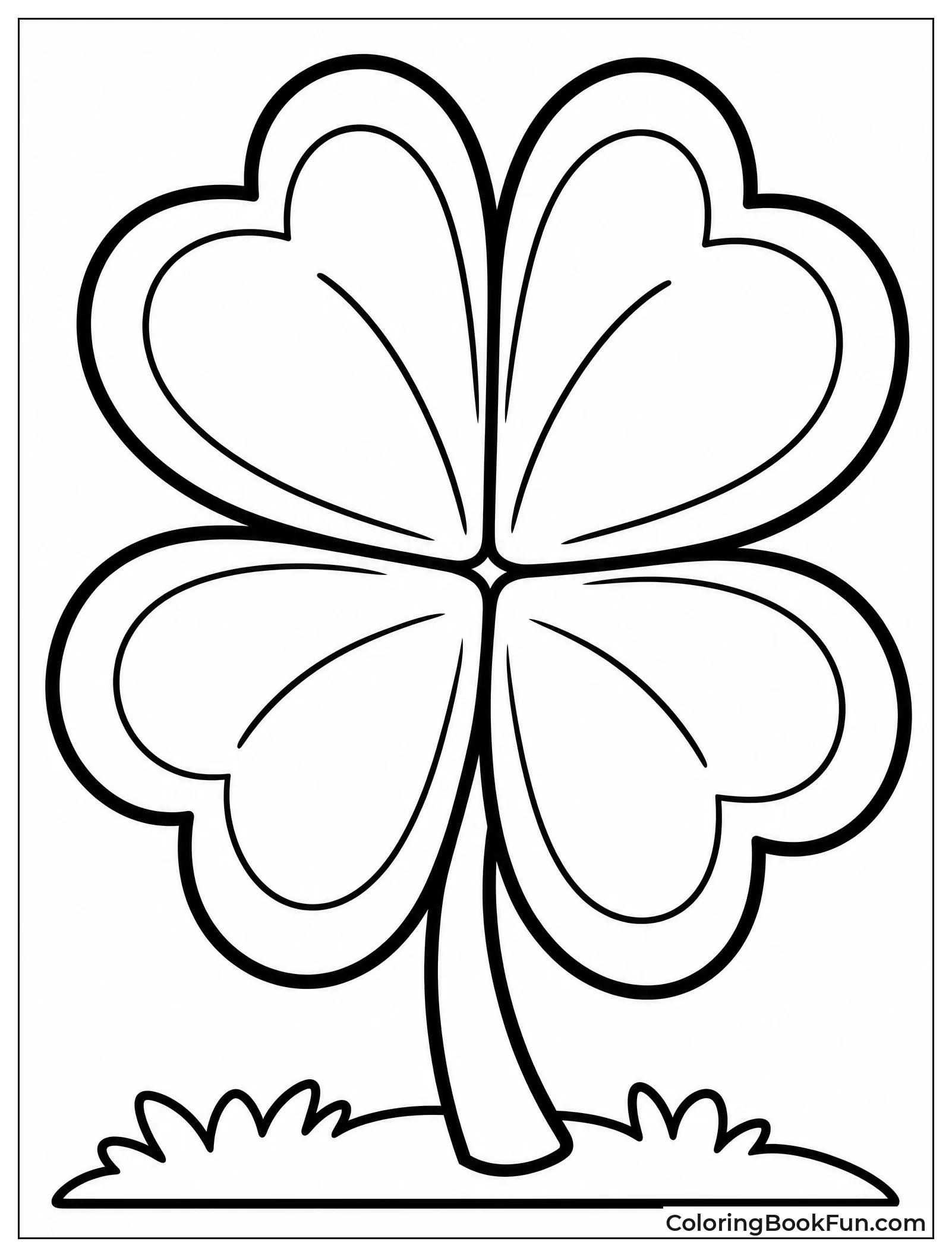 Giant Clover with Thick Lines
