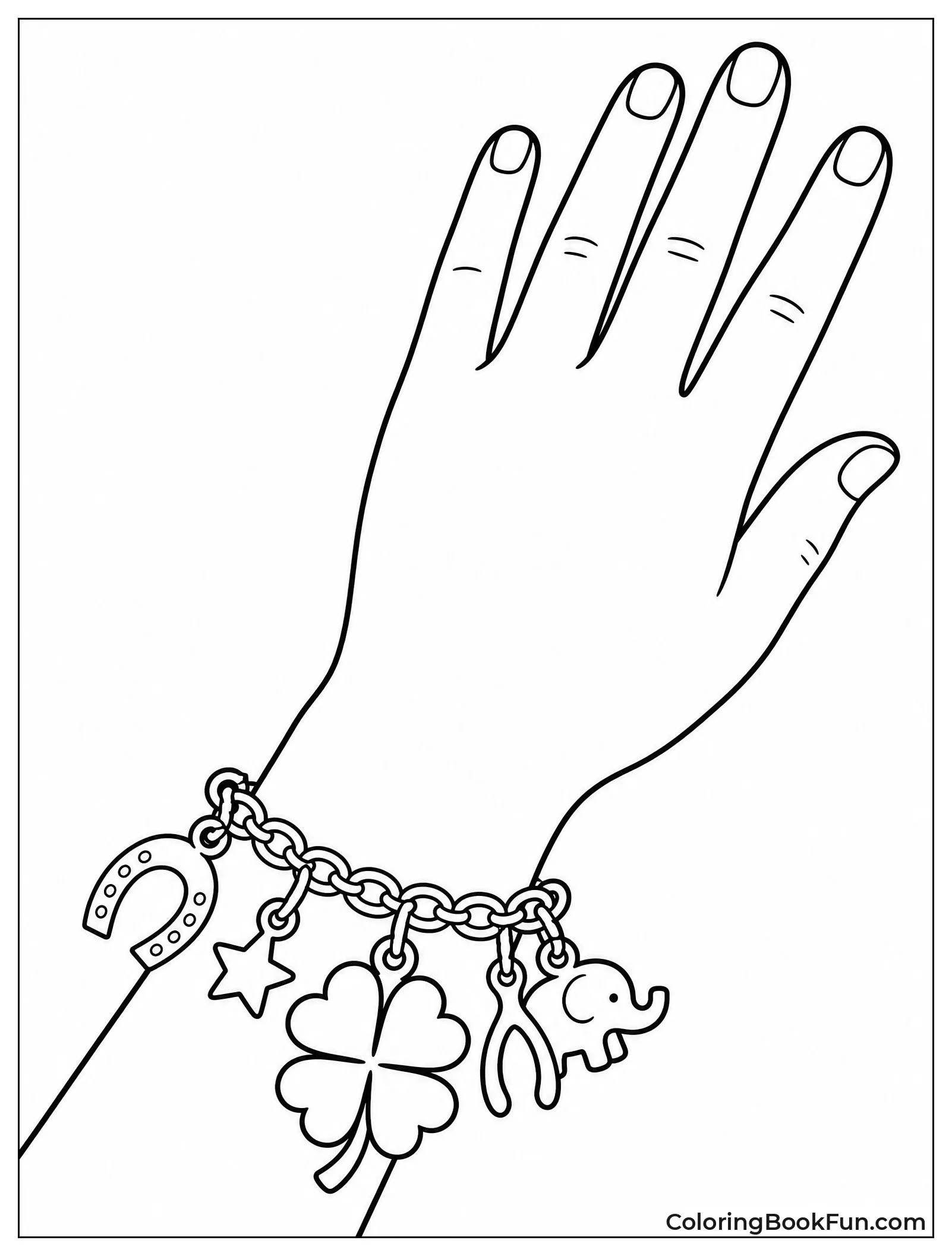 Bracelet with a Lucky Clover Charm