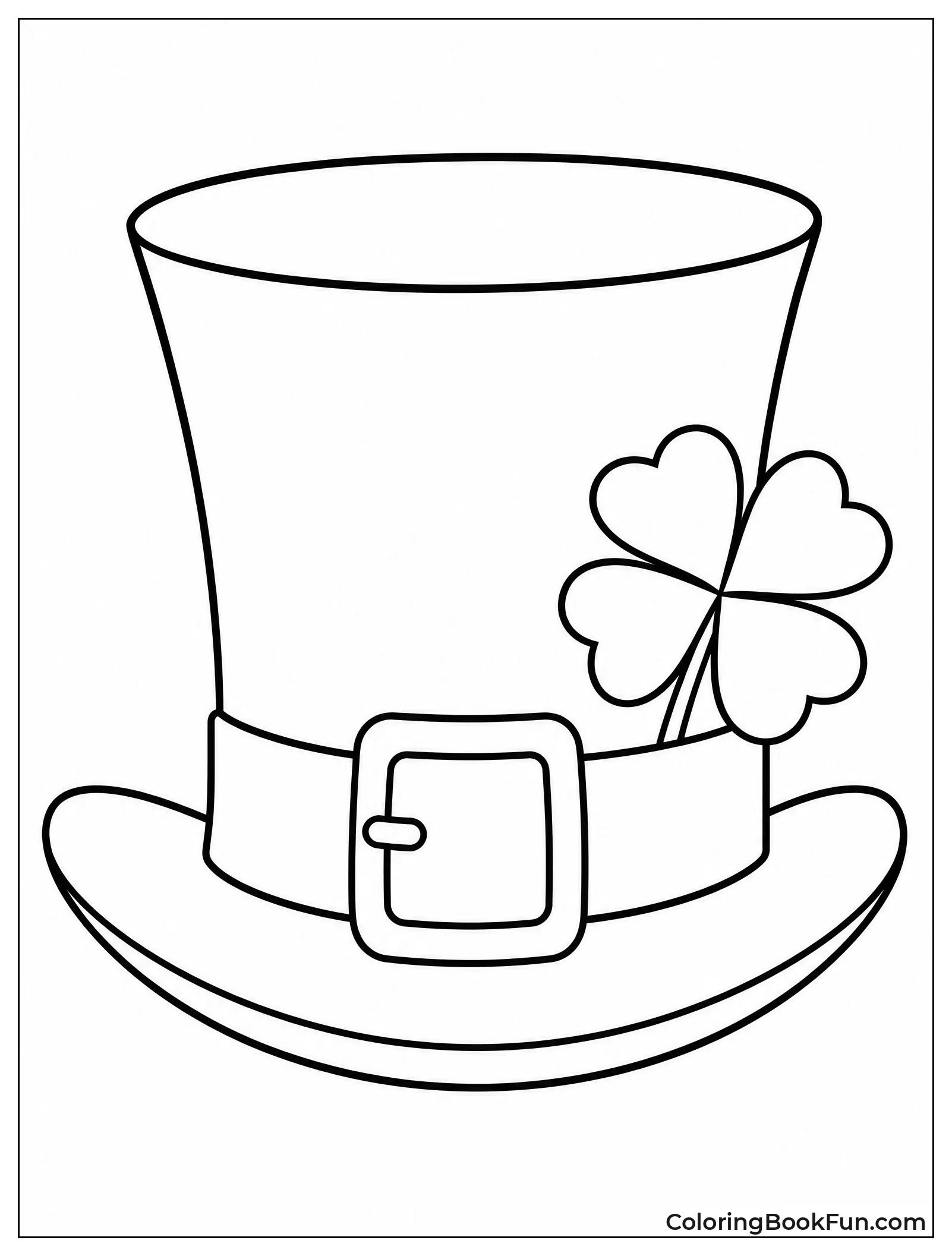 Tall Green Hat with a Clover
