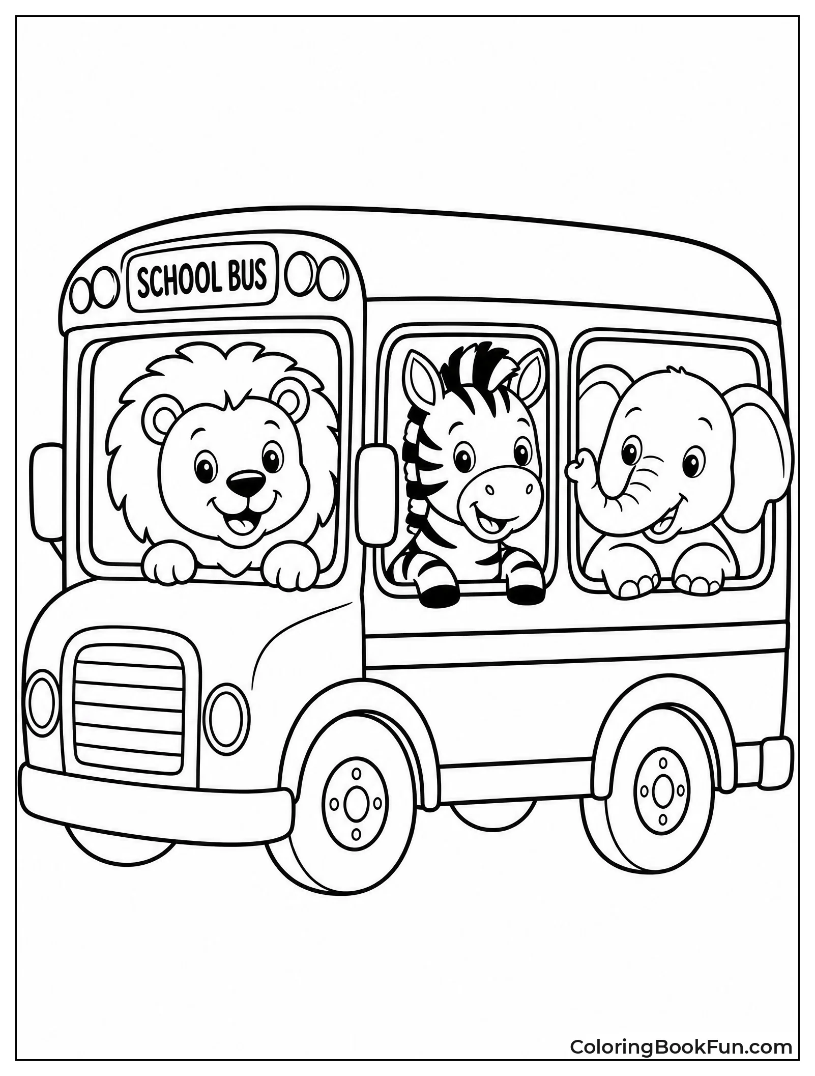 Animals Riding the School Bus