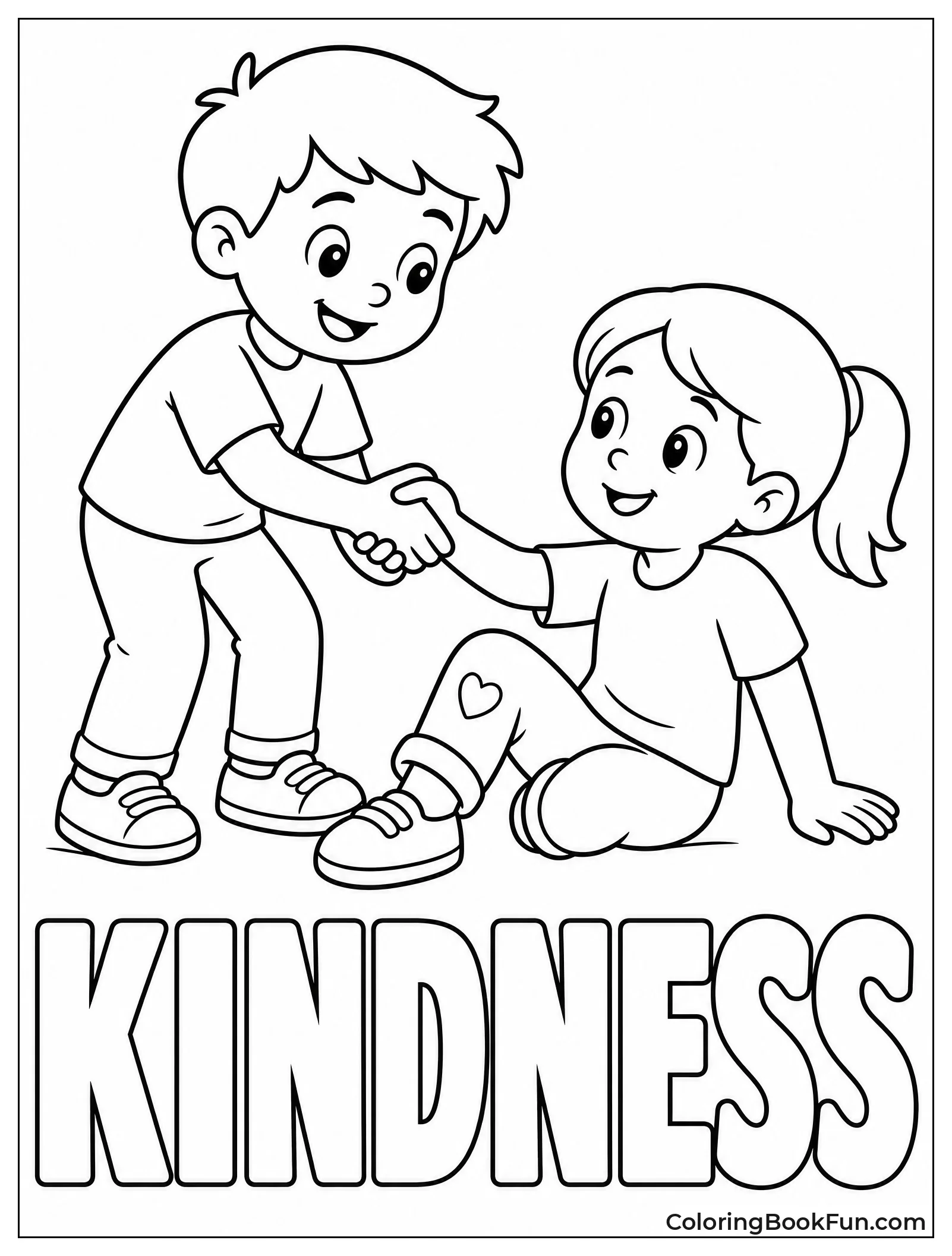 Helping a Friend Who Fell Down