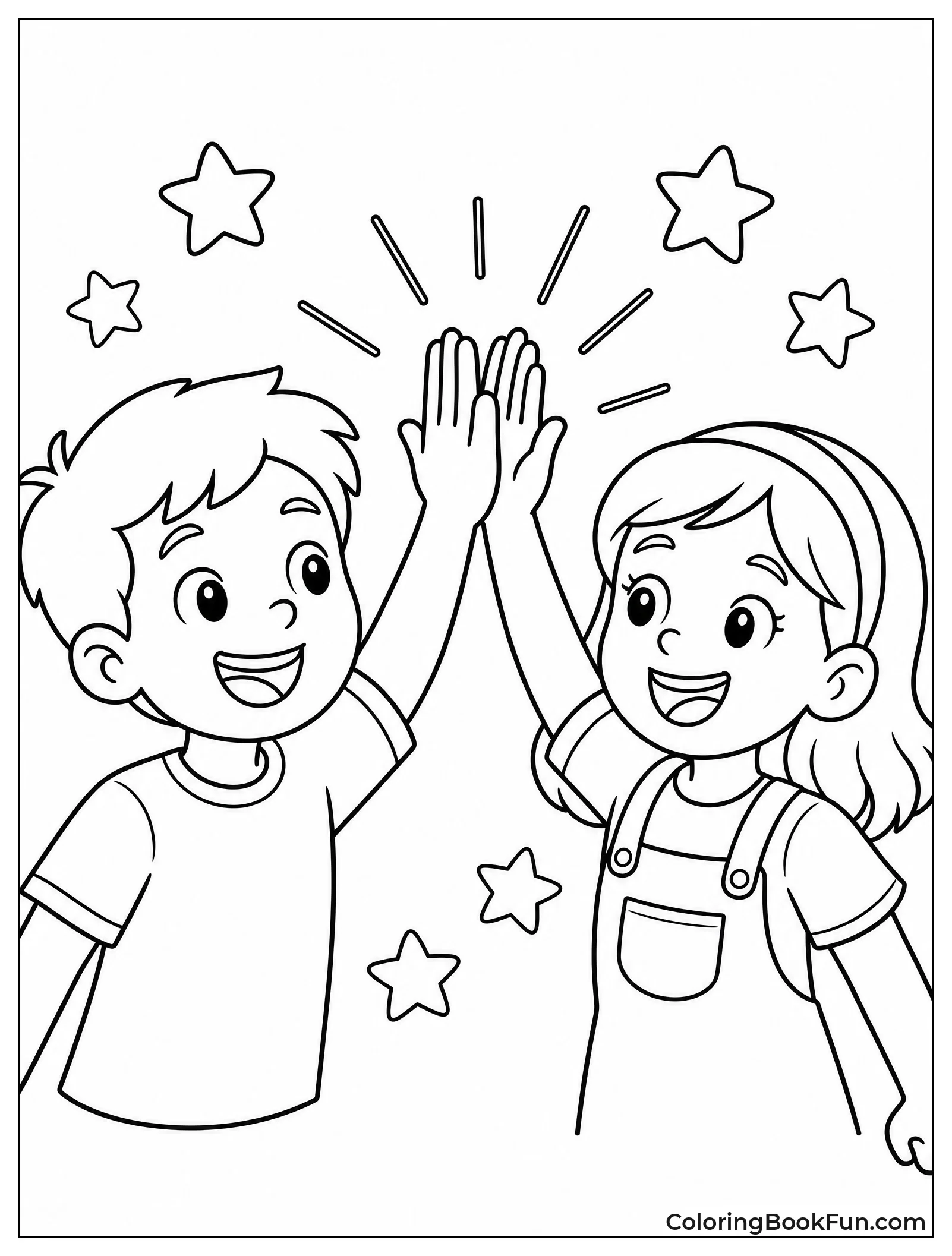 Friends Giving a High Five