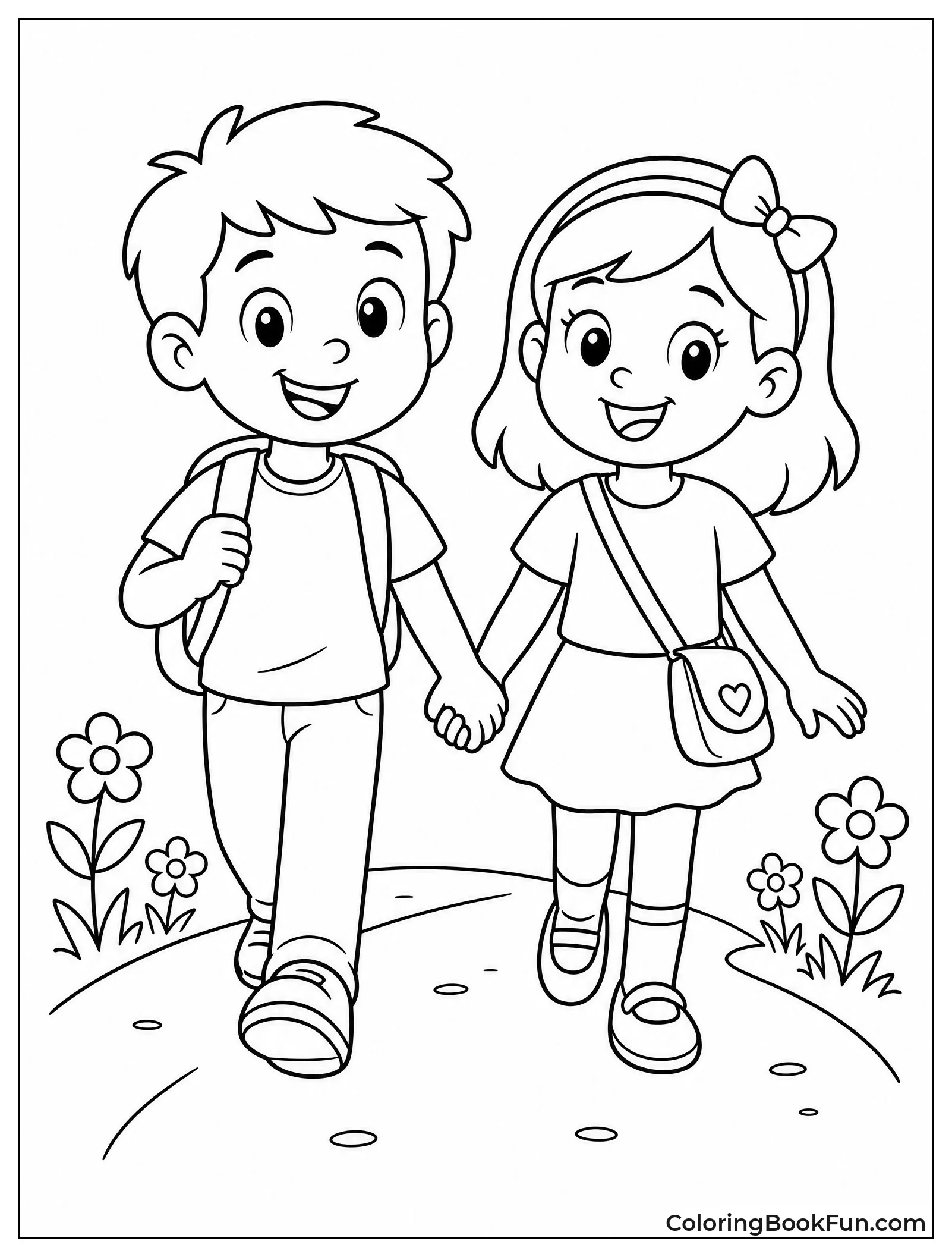 Boy and Girl Holding Hands