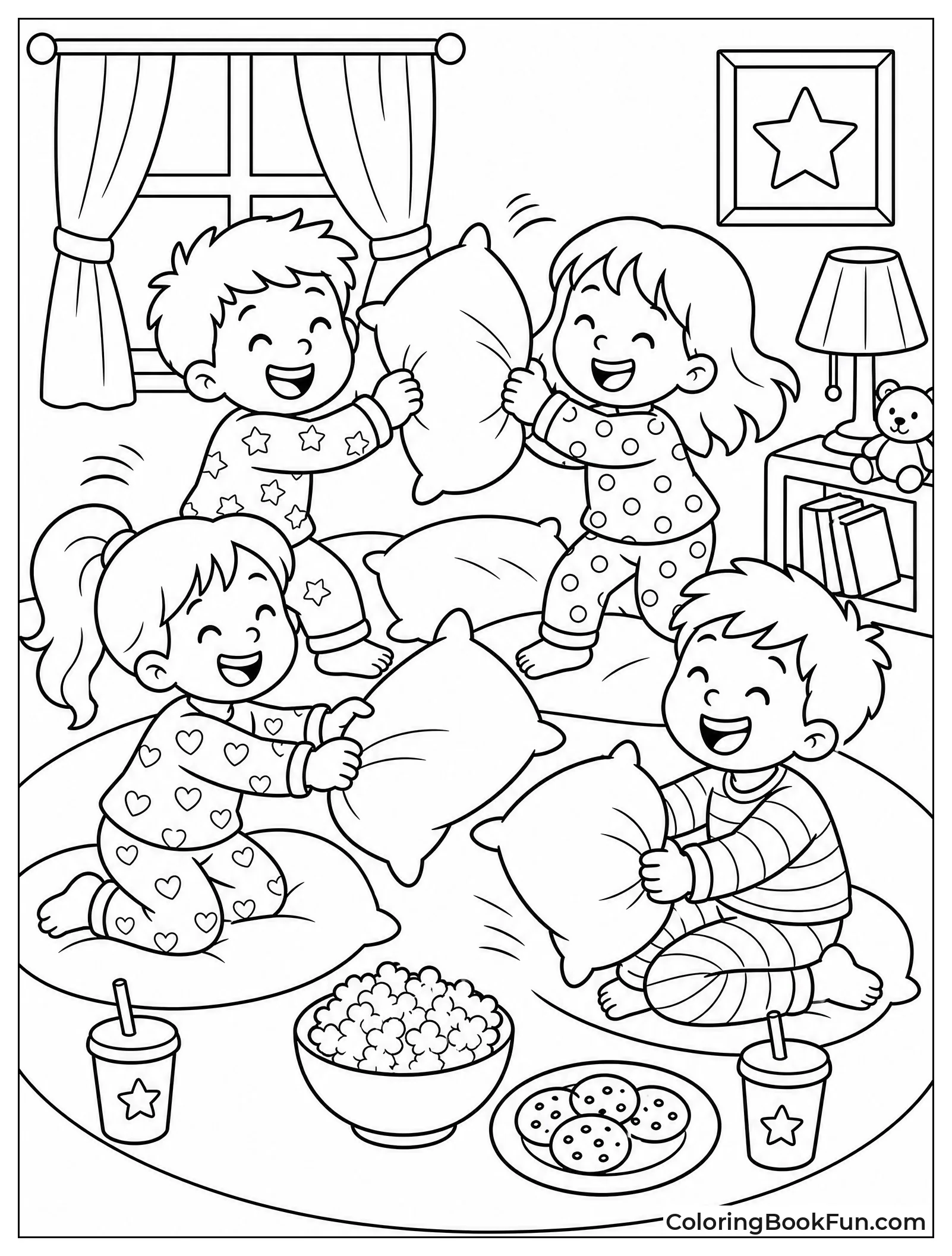 Pillow Fight at a Sleepover