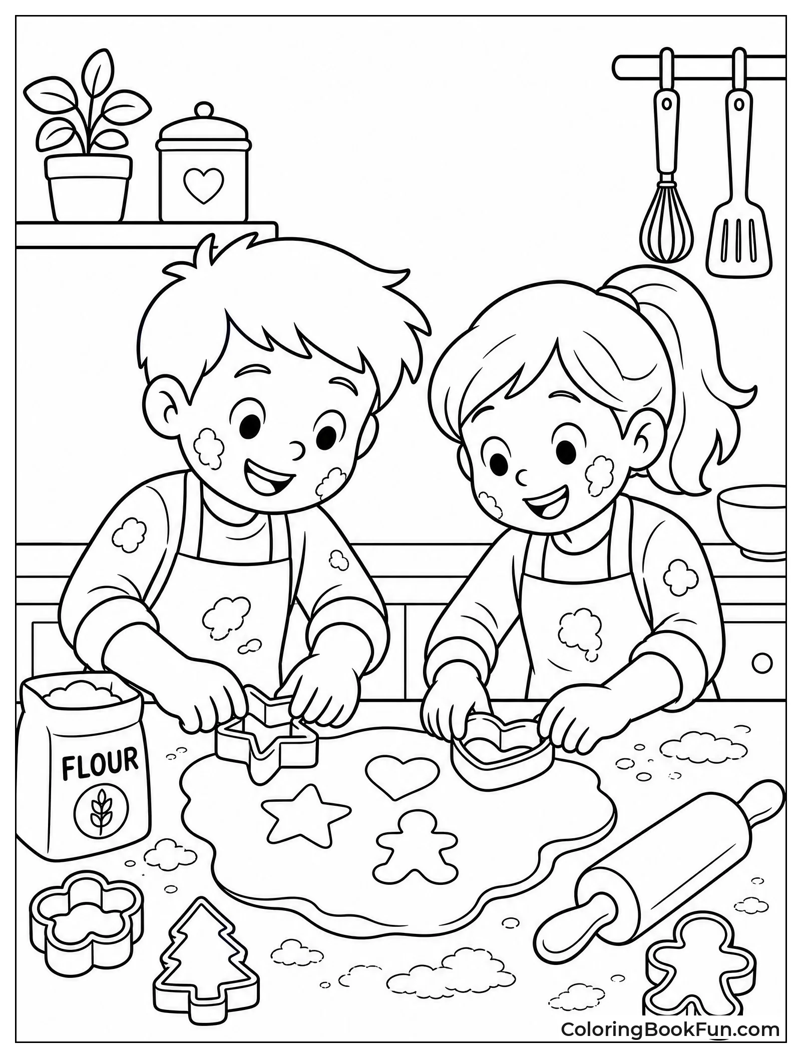 Baking Cookies in the Kitchen