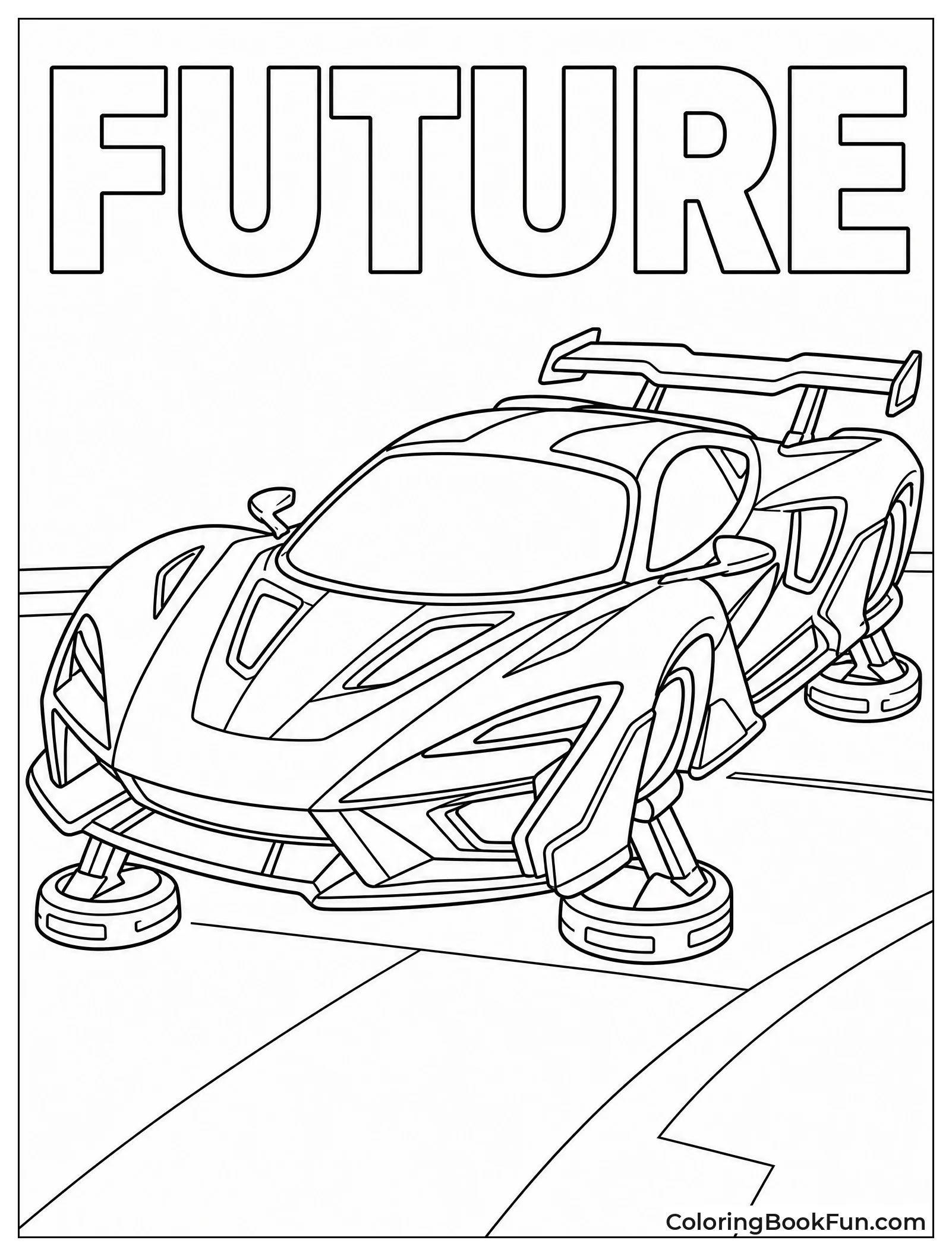 Futuristic McLaren Hovering with Lights