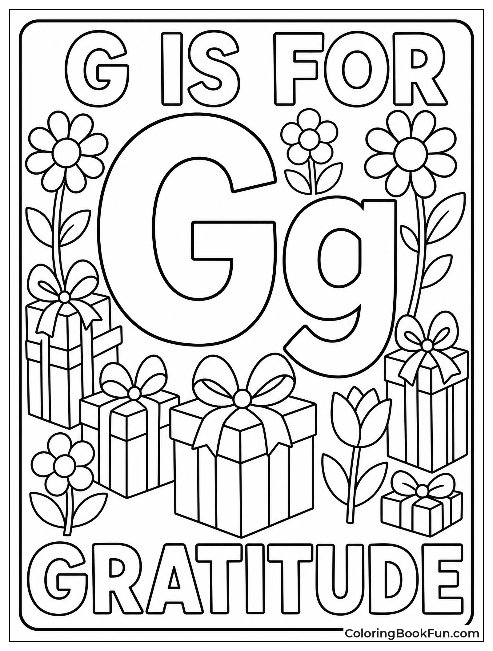 Letter G with Gifts