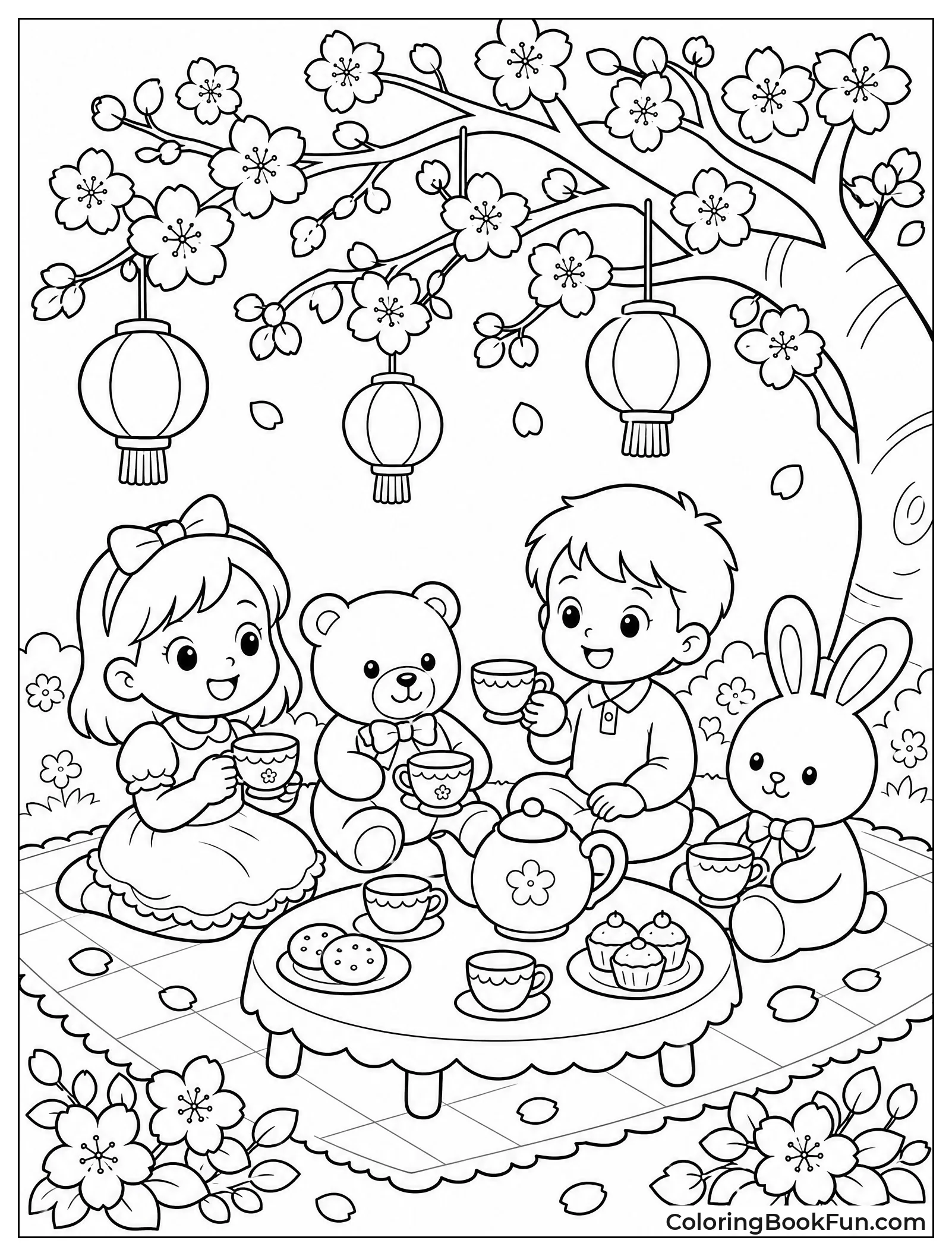 Garden Tea under Cherry Blossoms